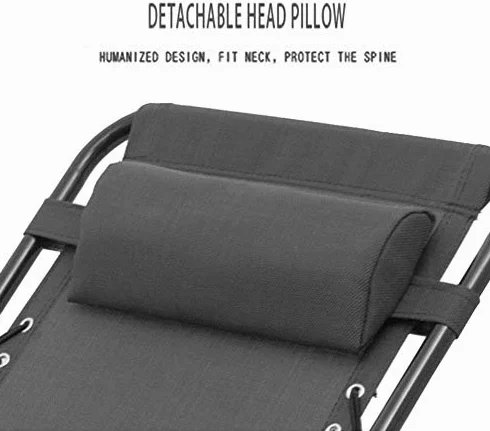 Genérico Tumbona reclinable para Interior/Exterior, Tumbona de Camping, Silla reclinable de jardín con reposacabezas Acolchado Ajustable (Negro).
