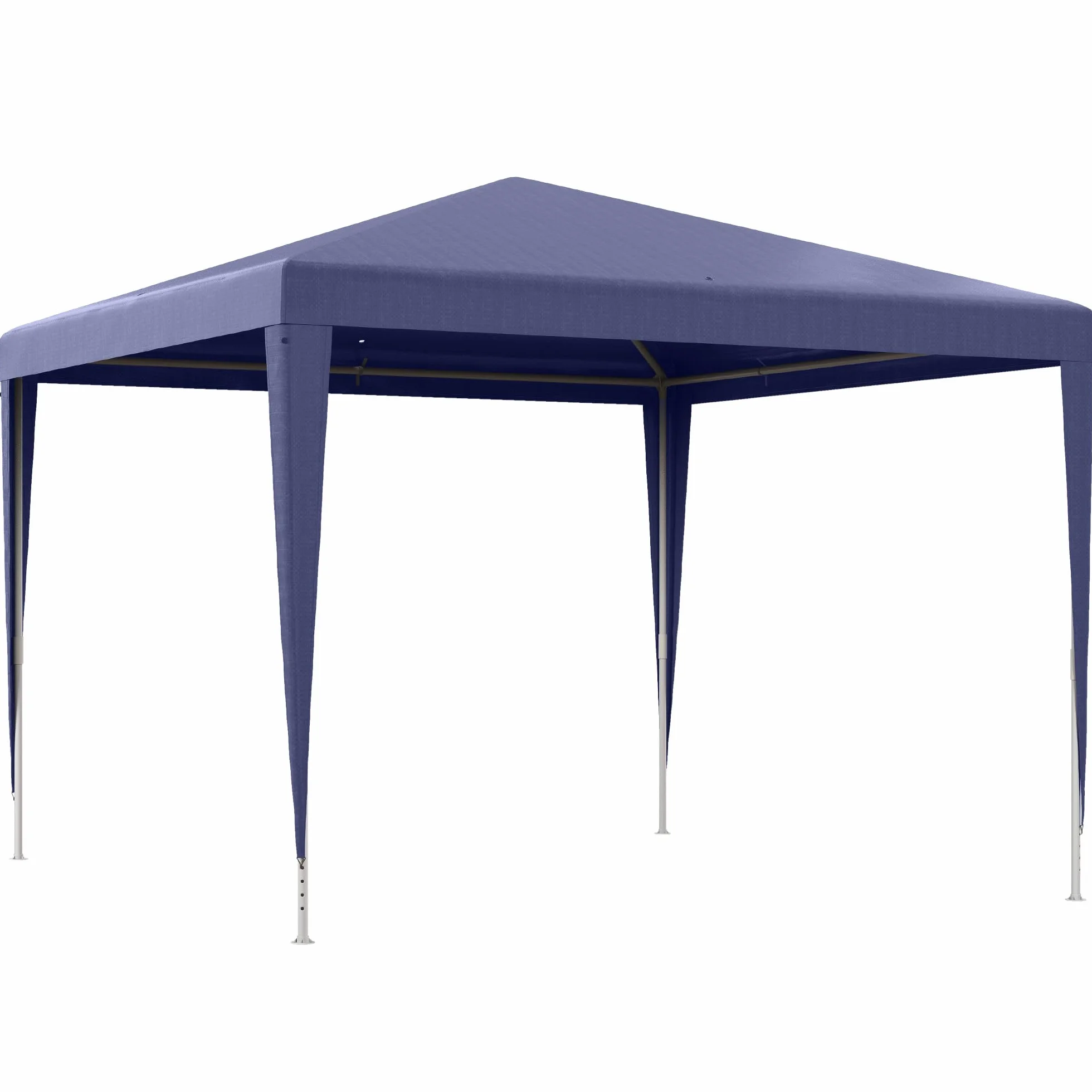 Outsunny Carpa Desmontable 3x3 m Cenador Pabellón de Jardín con 4 Orificios de Drenaje y Marco de Acero Anti-UV Gazebo para Terraza Patio Exterior Camping Azul