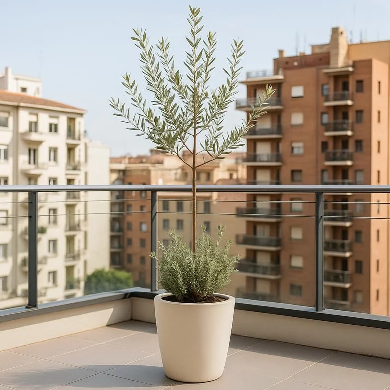 Olivo Picual Natural en Maceta 14x14 cm Altura 90-100 cm Árbol Frutal Resistente Exterior