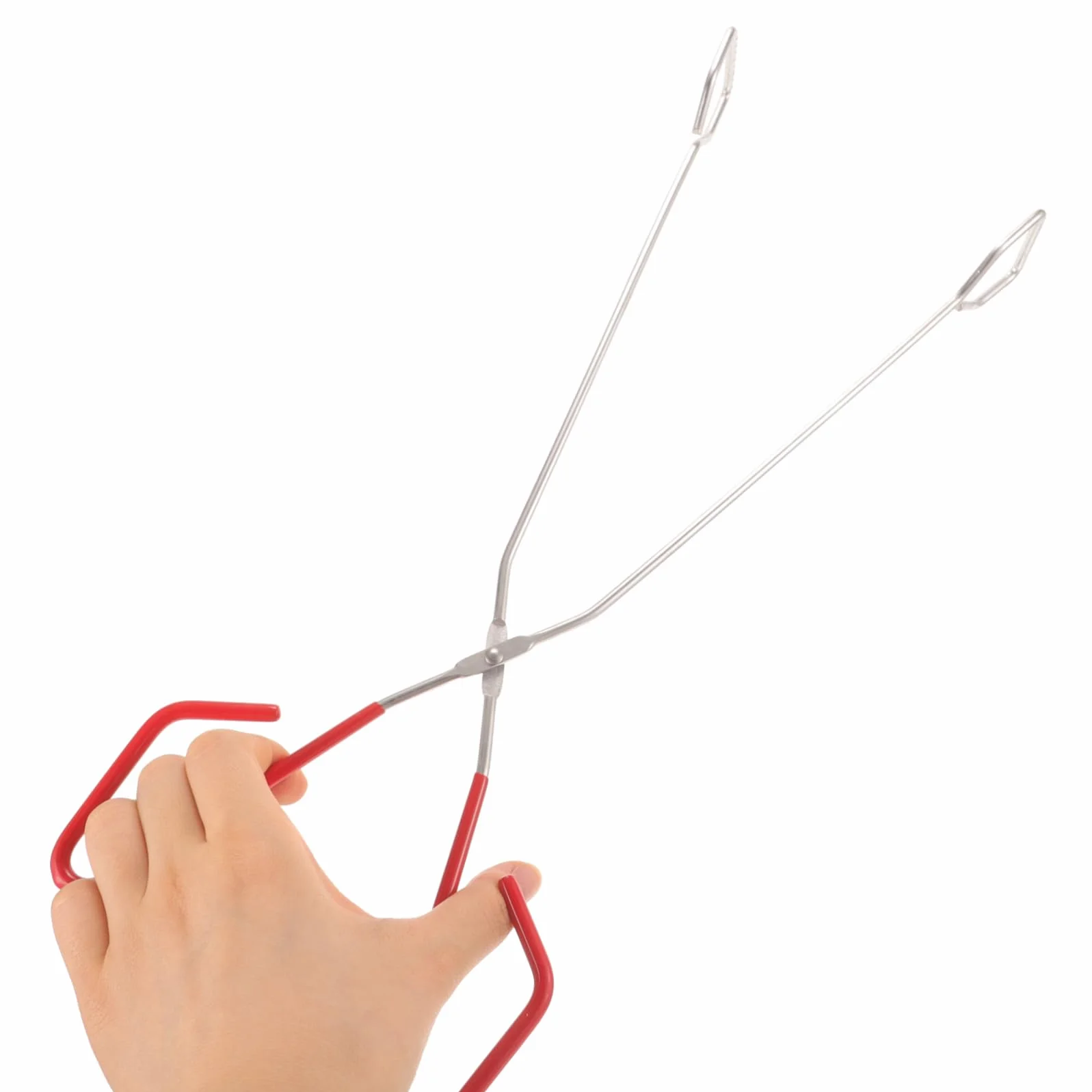ibasenice 4 Piezas Pinzas de extendidas fosa agarrador de troncos pequeño madera Accesorio el acontecimiento tenazas cocina clip de carbón alargado pinzas para carbón Acero inoxidable