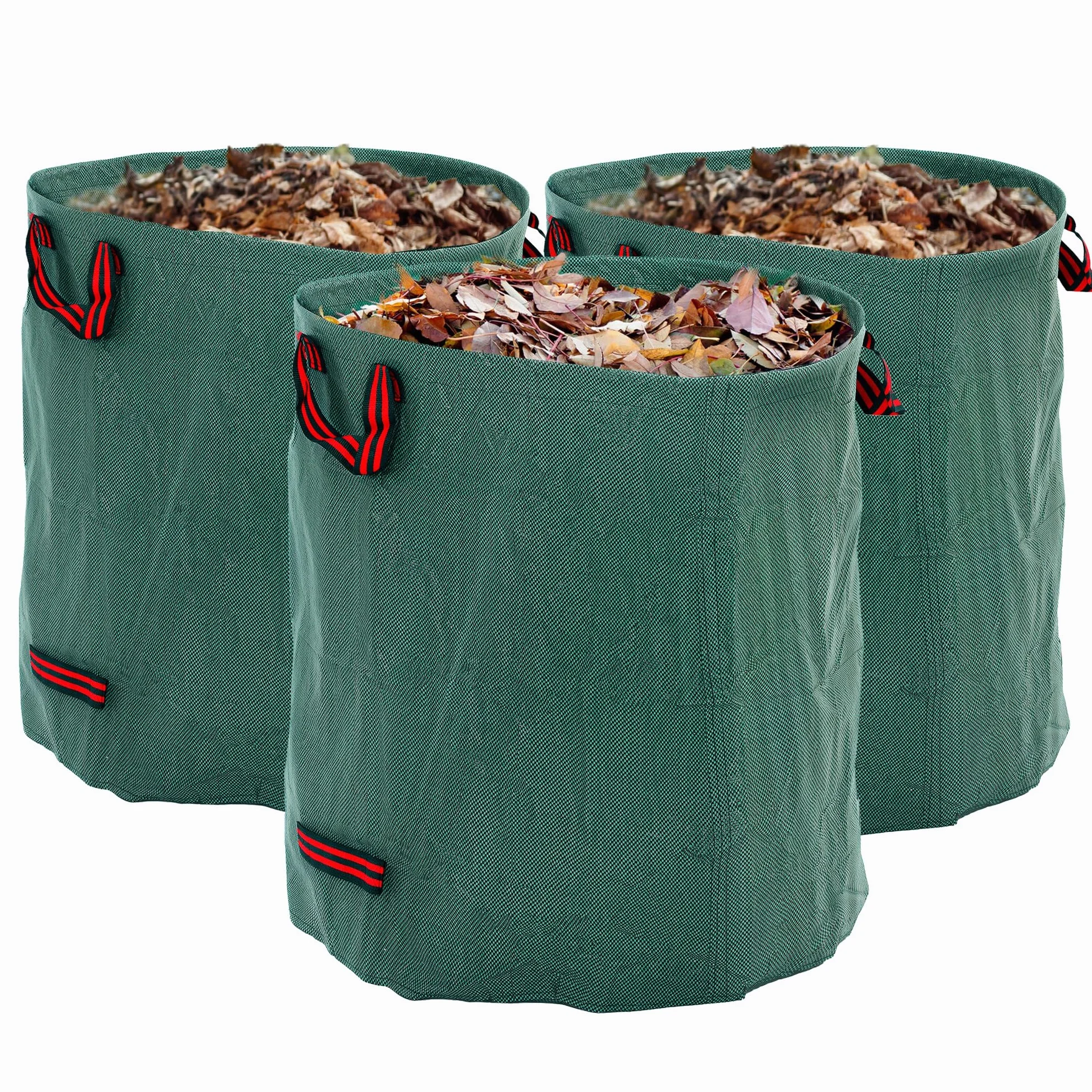 Outsunny 3 Bolsas de Basura de Jardín 272L Reutilizables Plegables con Asas Reforzadas