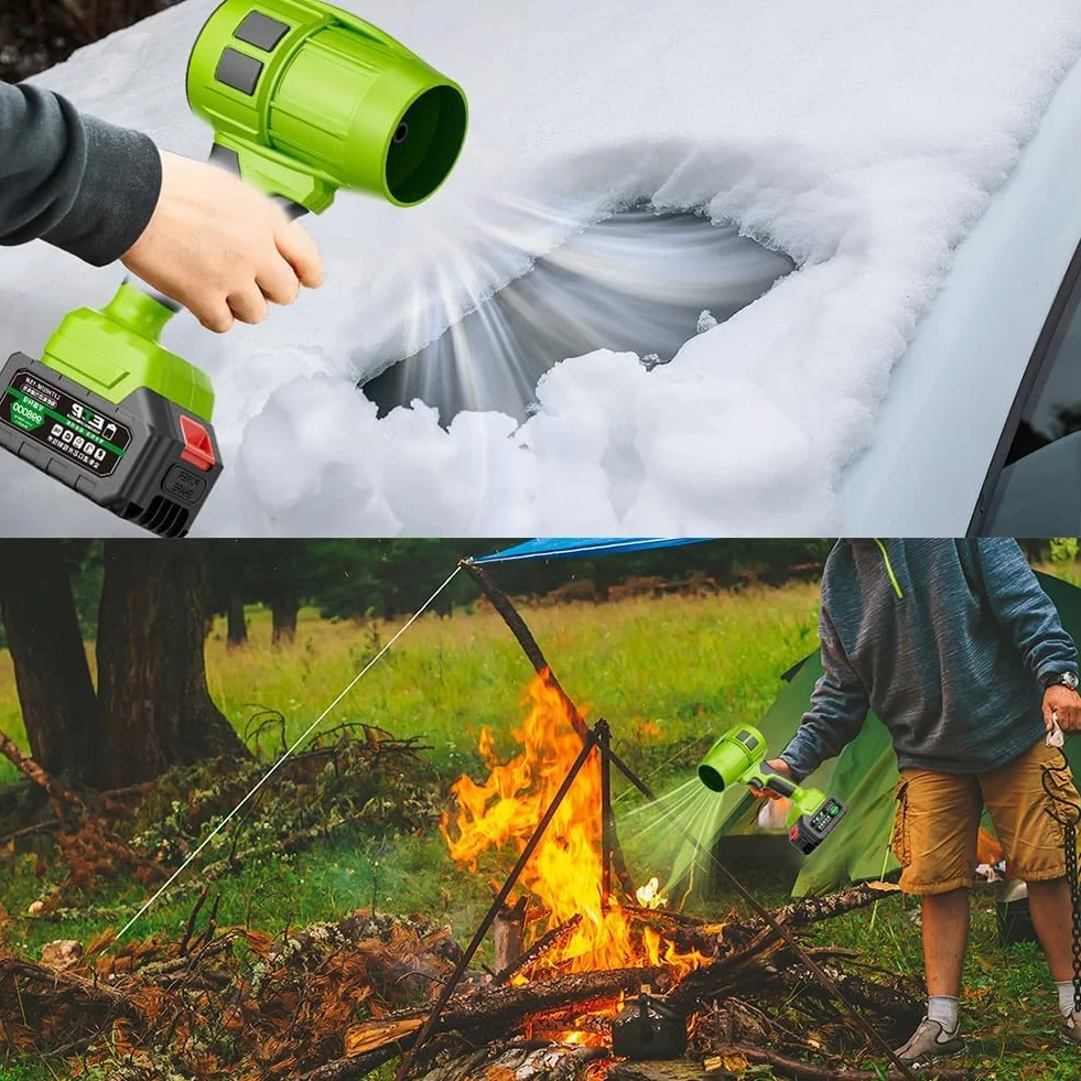 Seese Pro - Soplador Ultraligero y Potente, Soplador de Hojas inalámbrico con batería,Plumero Turbo Inalámbrico De Alta Potencia, (2 Battery)