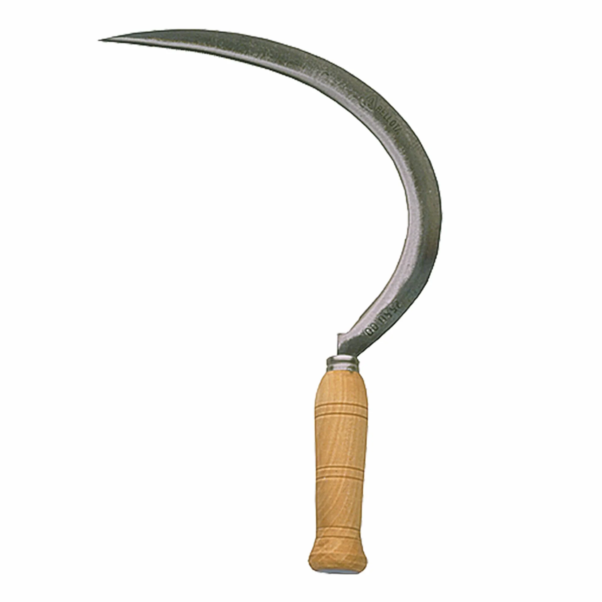 Bellota Hoz dentada para malezas acero endurecido mango madera herramienta agrícola profesional 1 pieza