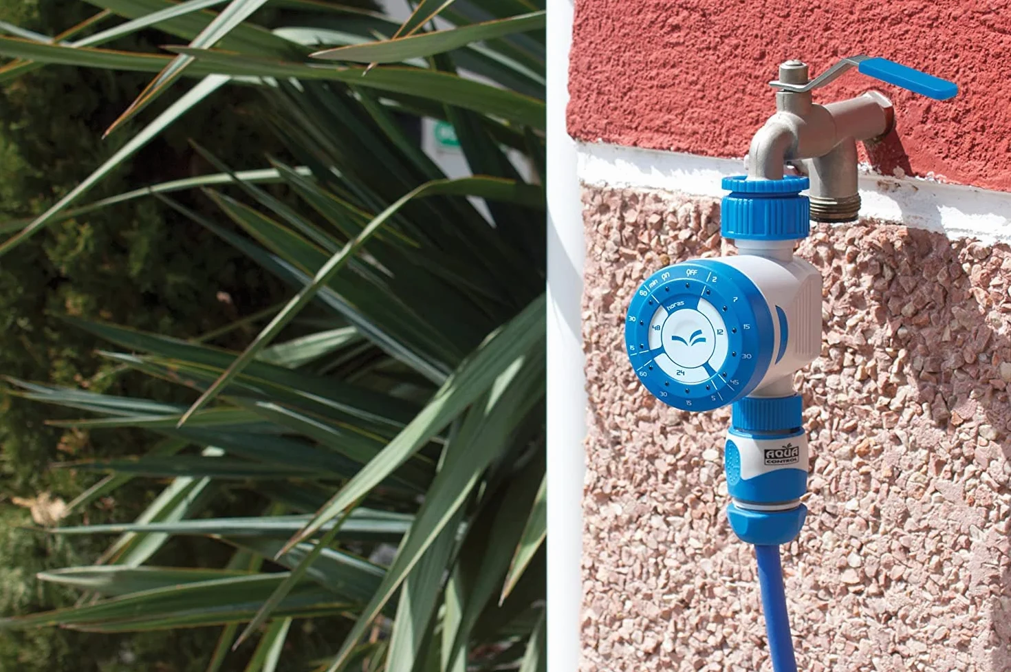 Aqua Control Programador de Riego Clicker 1 Botón para Jardín Grifos Apertura 0 Bar