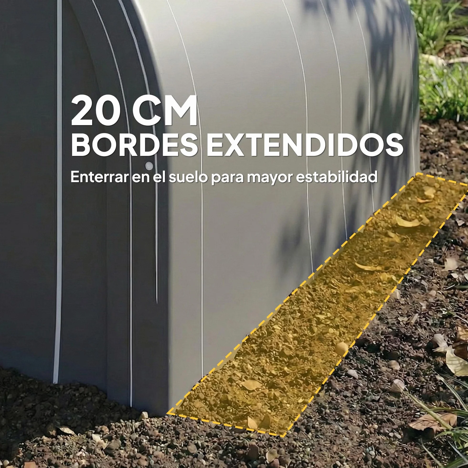 Outsunny Carpa Garaje Portátil 3x5 m Impermeable UPF30+ Acero Galvanizado Gris