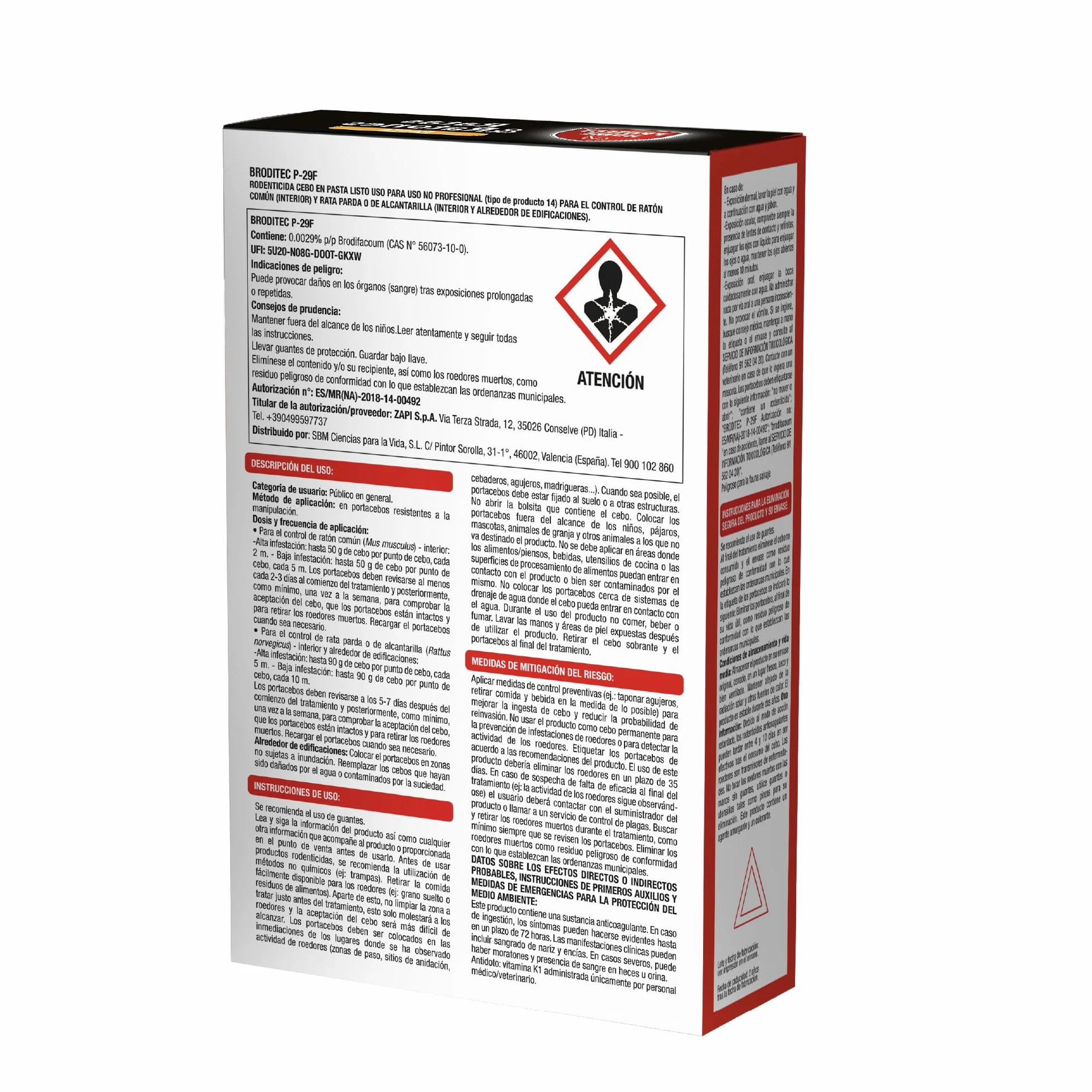 Protect Home Pasta atrayente de ratas y ratones, Alta eficacia, Zonas interiores