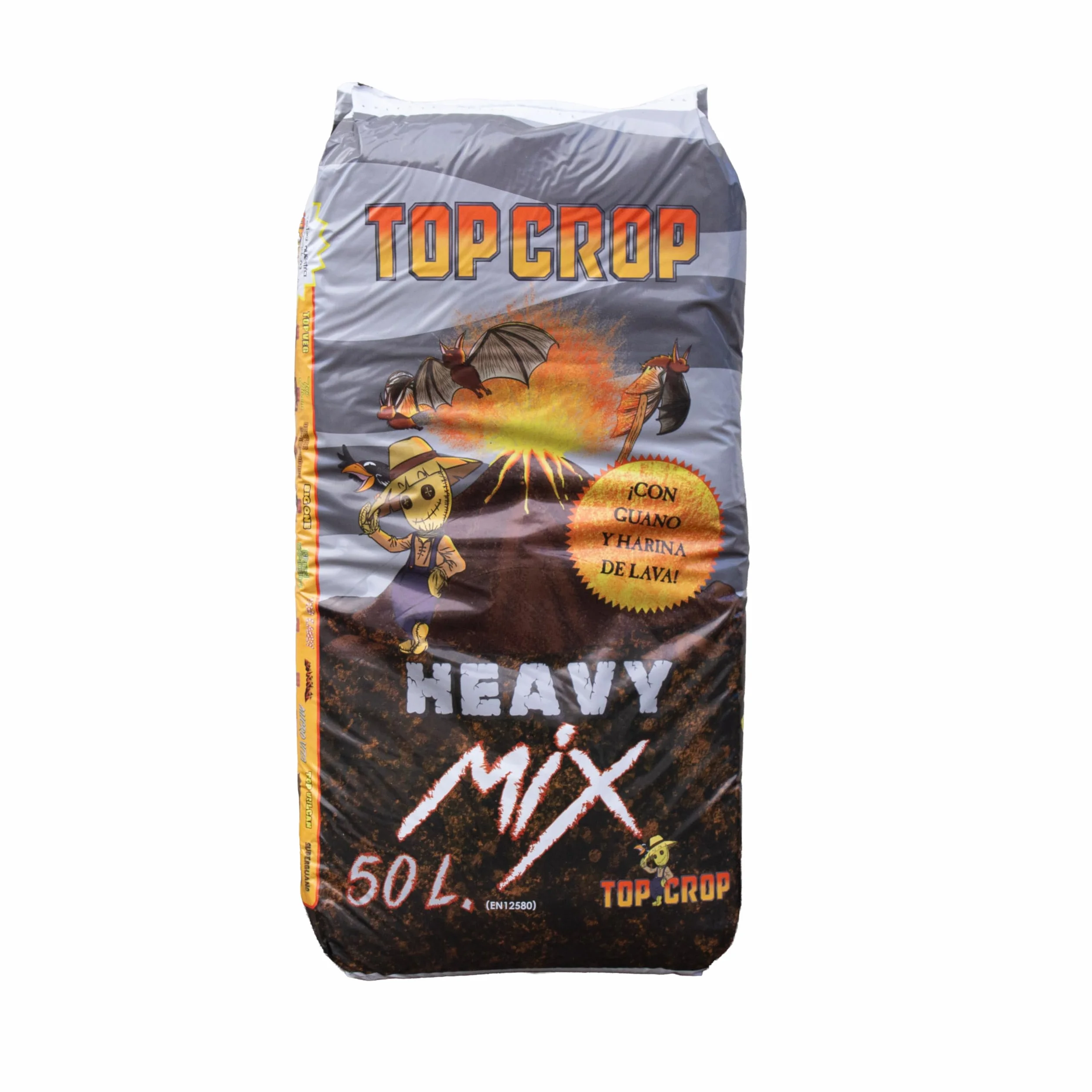 Top Crop Heavy Mix Sustrato Premium con Nutrientes | Fibra de Coco, Turba y Guano | Máxima Retención de Humedad y Drenaje | Crecimiento Vegetativo Óptimo