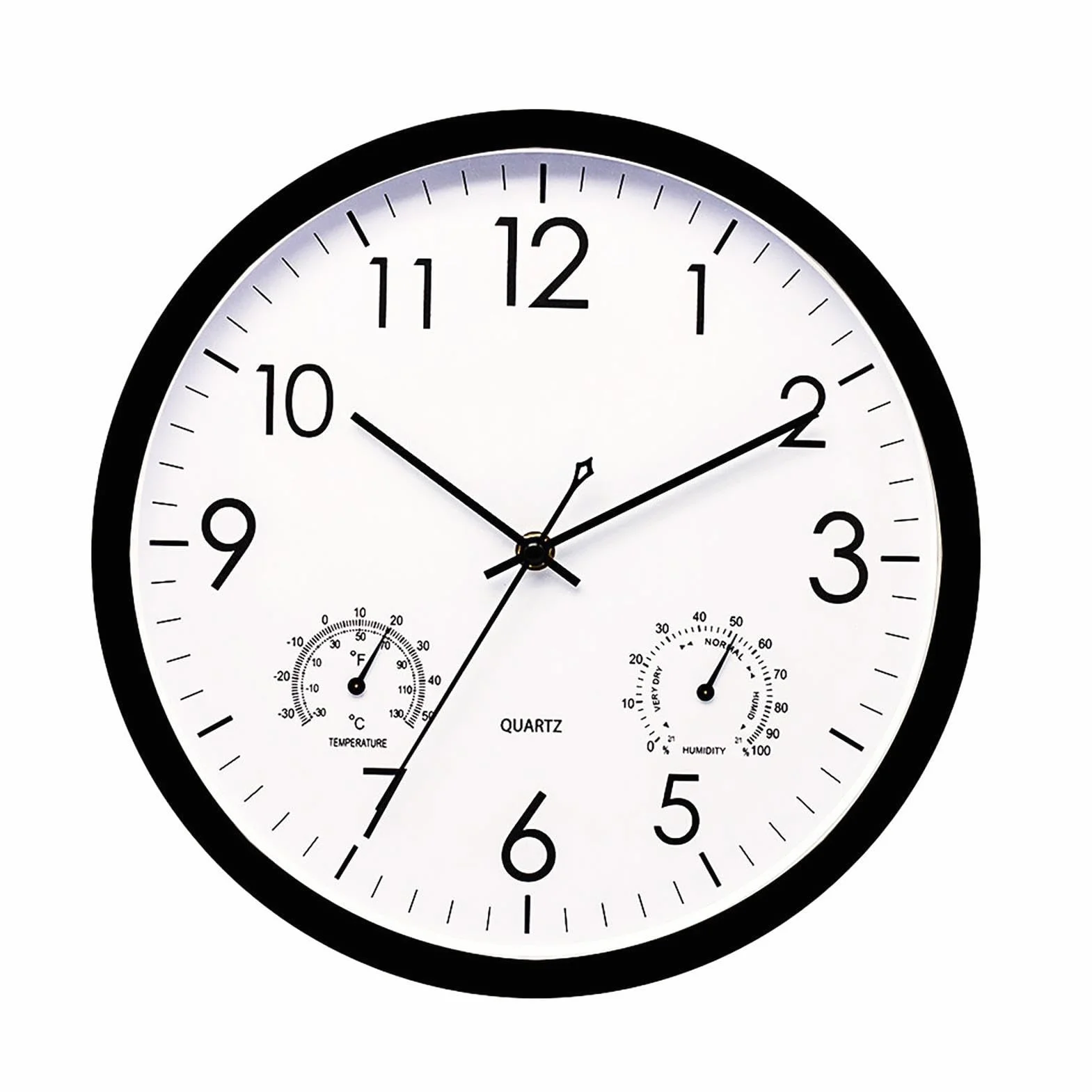 Relojes de jardín Impermeables 30 cm con termómetro e higrómetro, Vintage de Pared para Exteriores