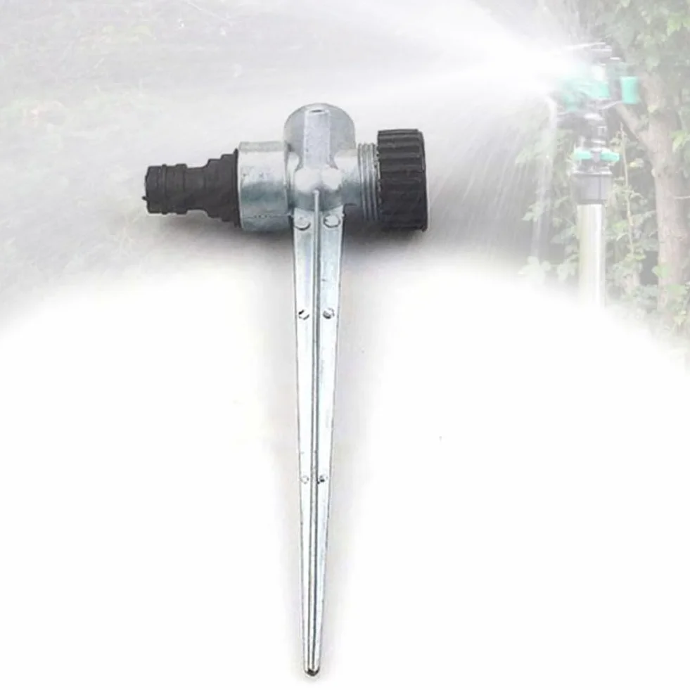 Cabeza de rociador de plástico y aleación Ajustable 0-360 Grados Riegador de riego para Suministros de riego Legal de jardín 1/2" Alloy Ground Insert All Metal 5 Piezas