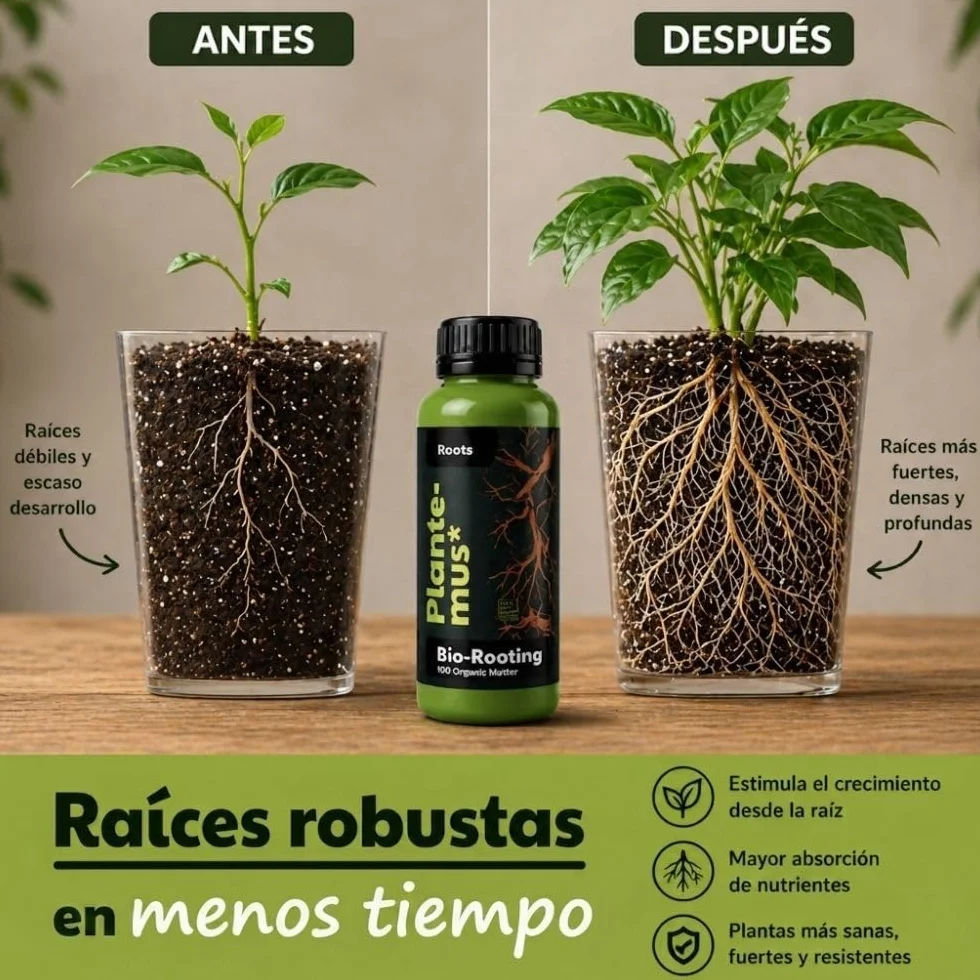 Plantemus Enrraizante Bio Ecológico Concentrado 250 ml - Bioestimulante de Raíces con Ácidos Húmicos y Fúlvicos