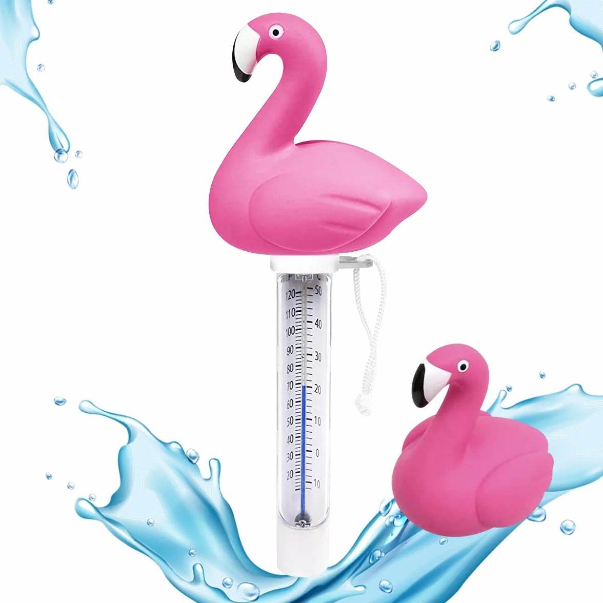 Termometro Piscina Flotante con Cuerda Resistente para Piscinas Estanque SPA