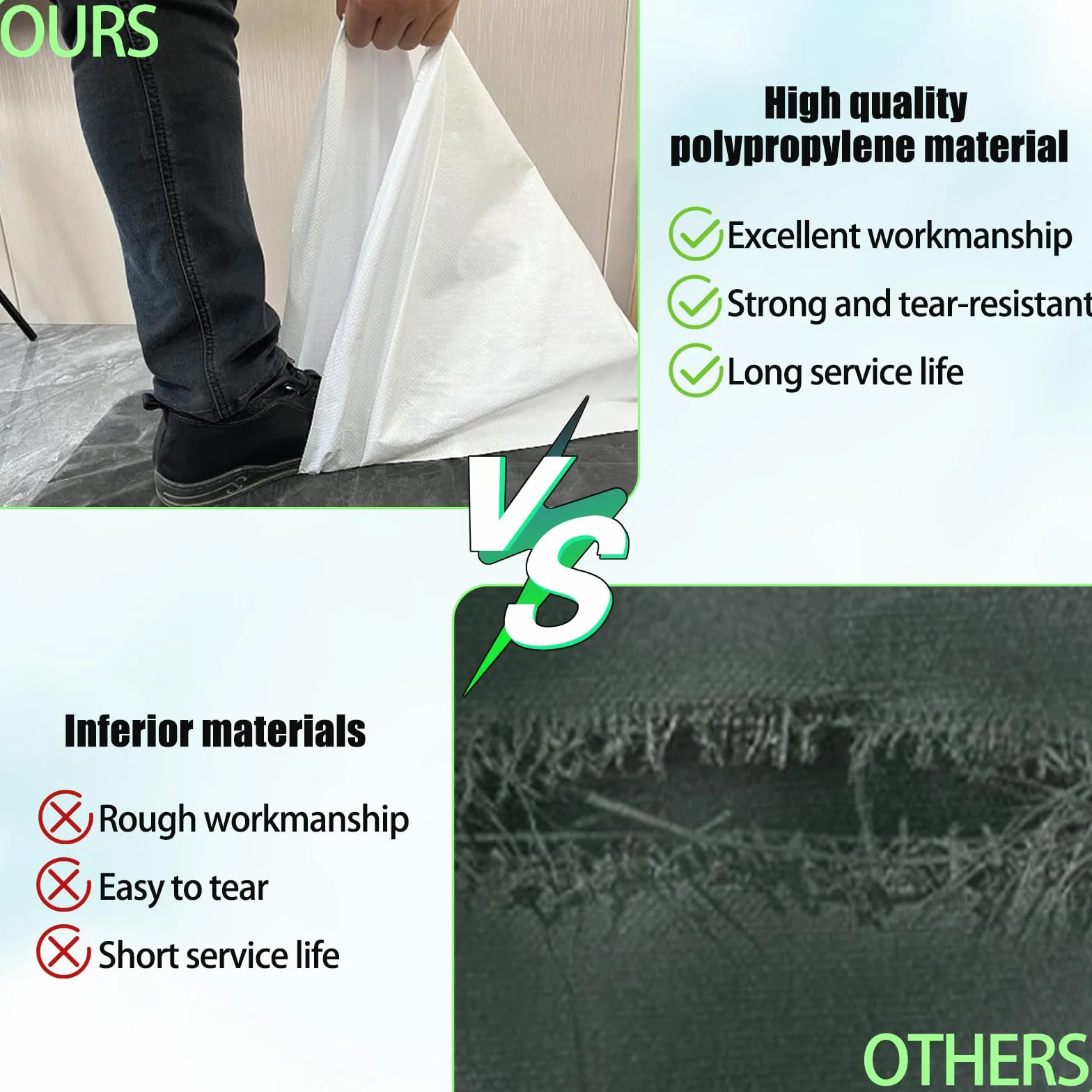 Bolsas de Rafia para Escombros 60x100 cm Resistentes Residuos Construcción