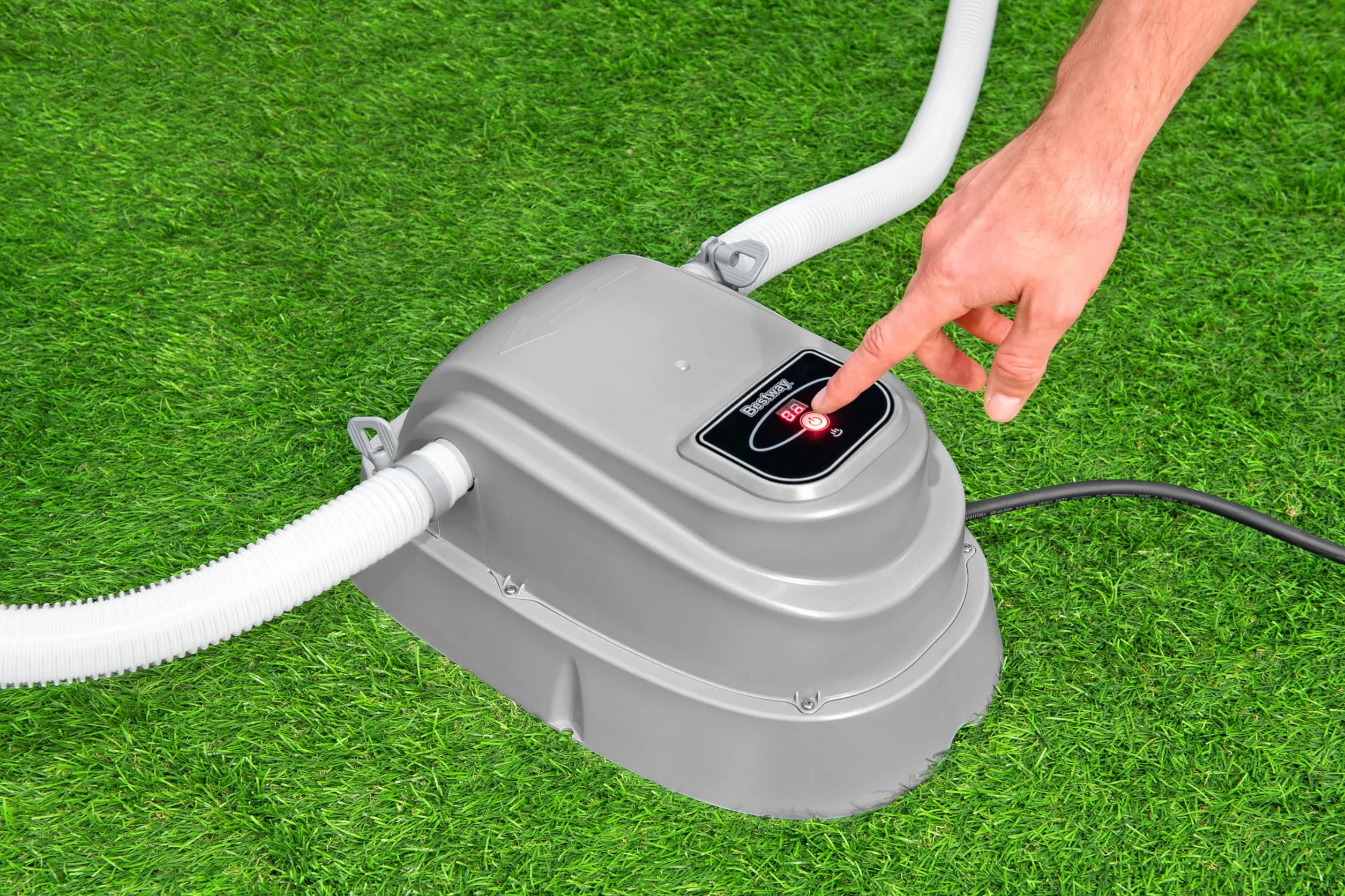BESTWAY Calentador de Agua Eléctrico 42,6x26,6x18,7 cm Gris
