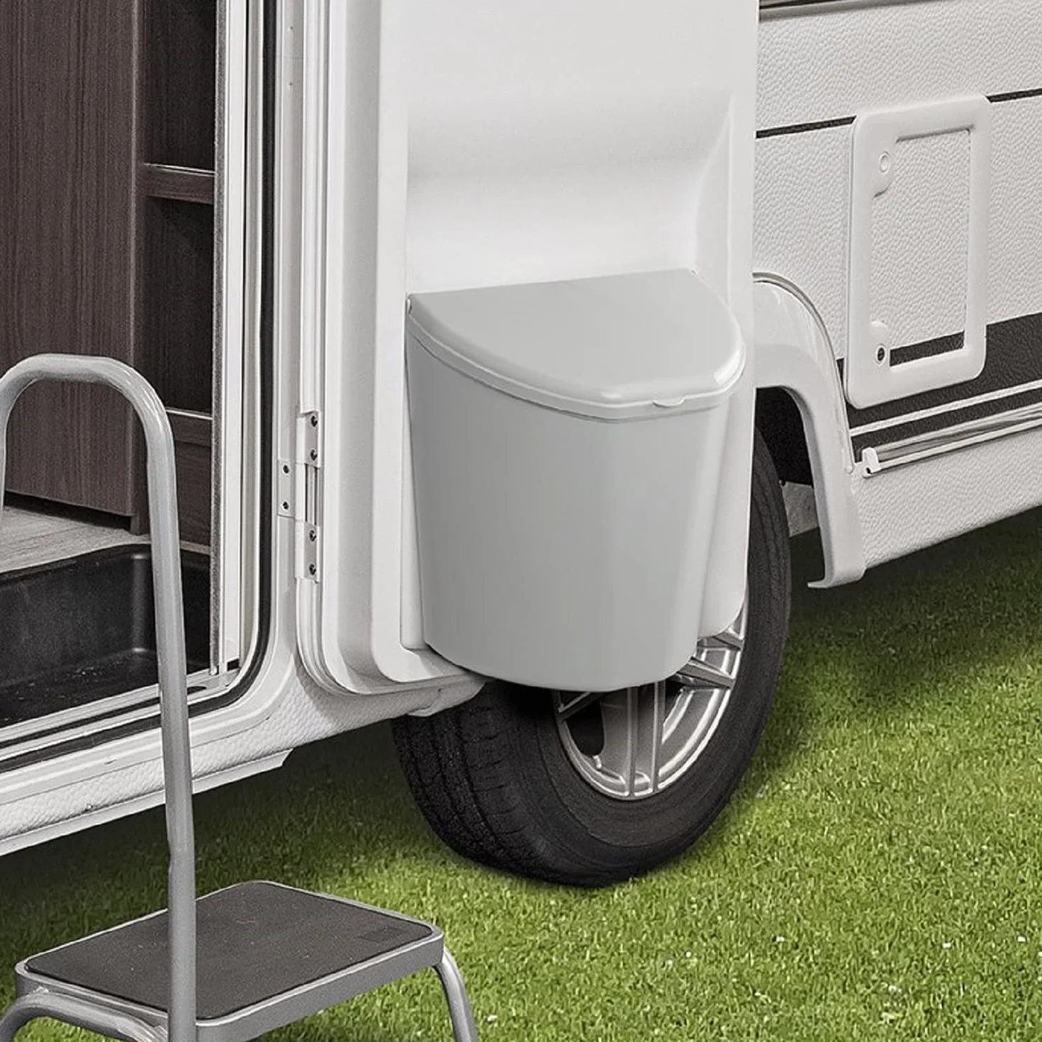 ProPlus Cubo de basura L con tapa para caravana