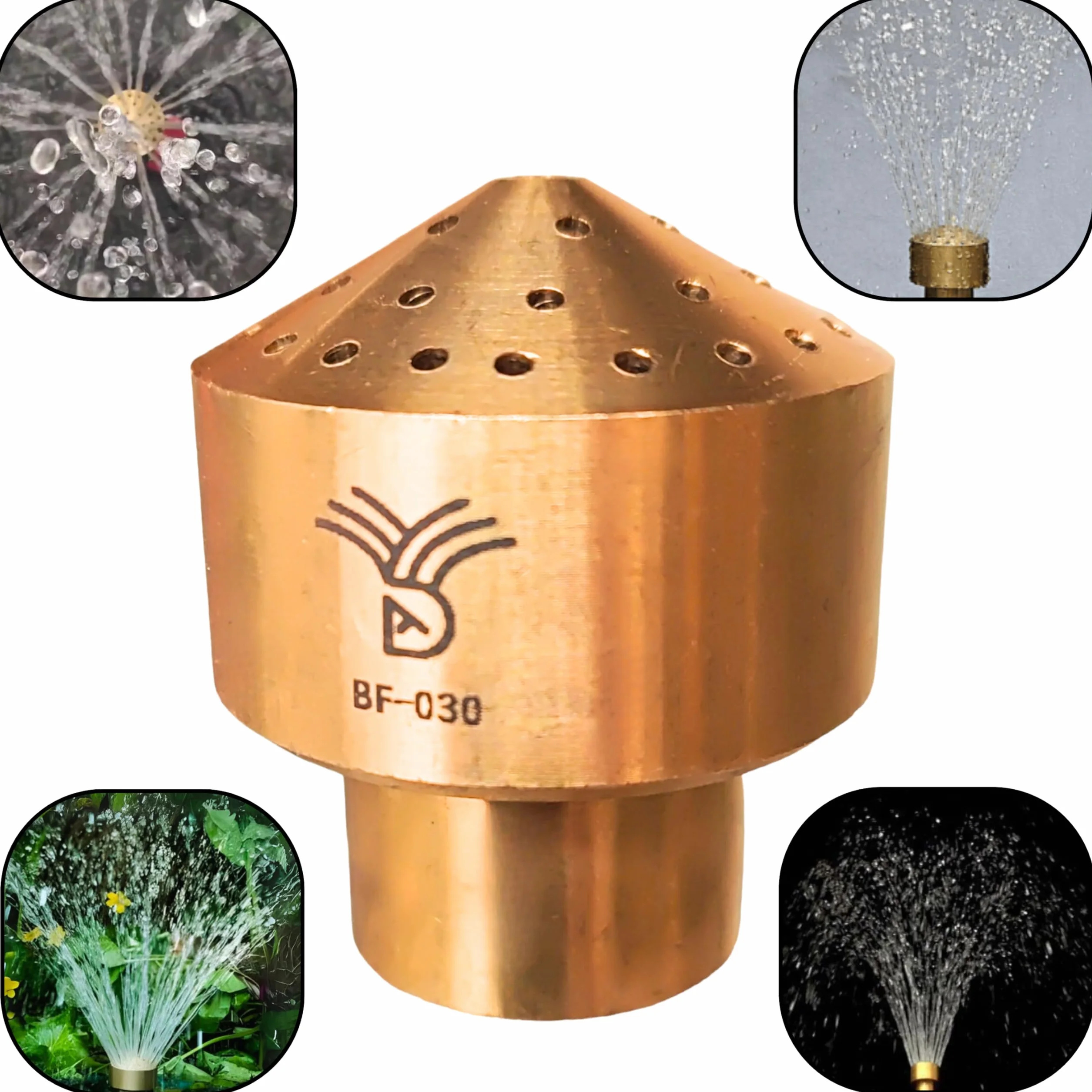 Boquillas para Fuentes de Jardín Fuegos Artificiales Rosca 1/2" Latón BF-030