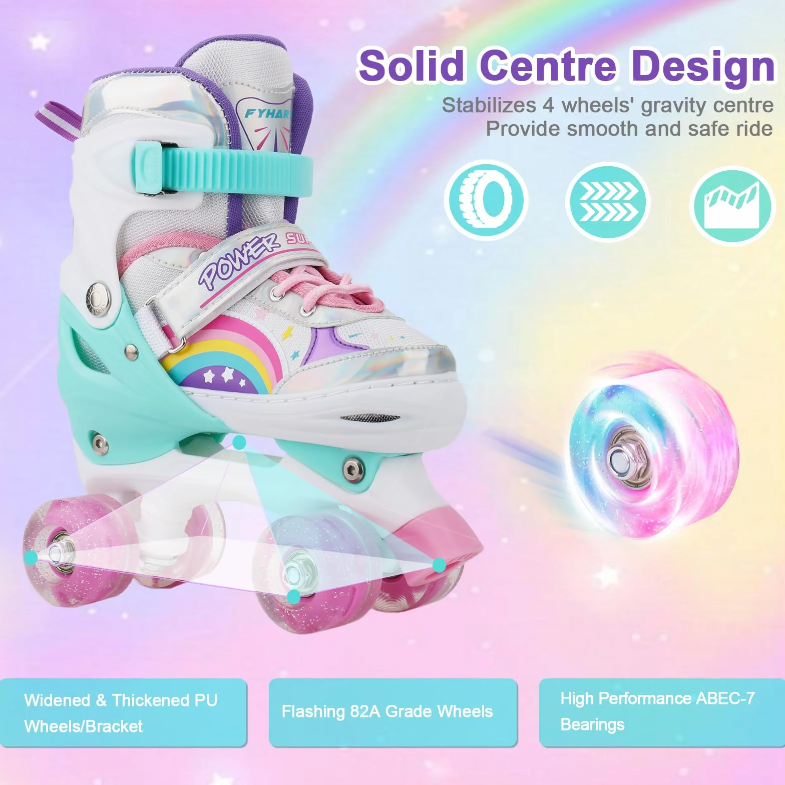 Patines en Línea para Niños con Ruedas Iluminadas 4 Ruedas