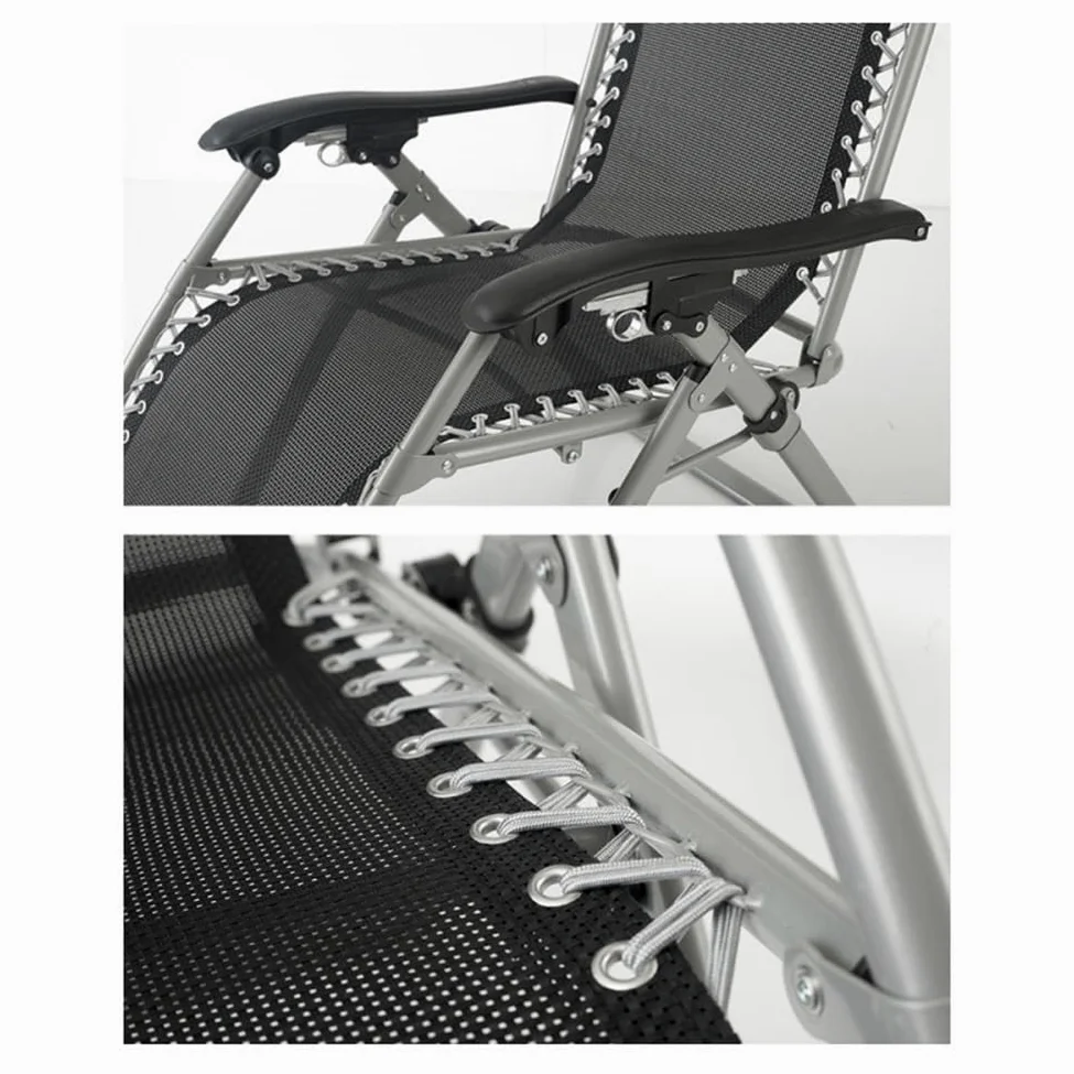 Silla de Gravedad Cero, sillas Plegables para Patio, sillas de salón para Exteriores, Silla de Gravedad, Silla reclinable para Campamento con Almohadas para Piscina, Patio, jardín, Playa, ma