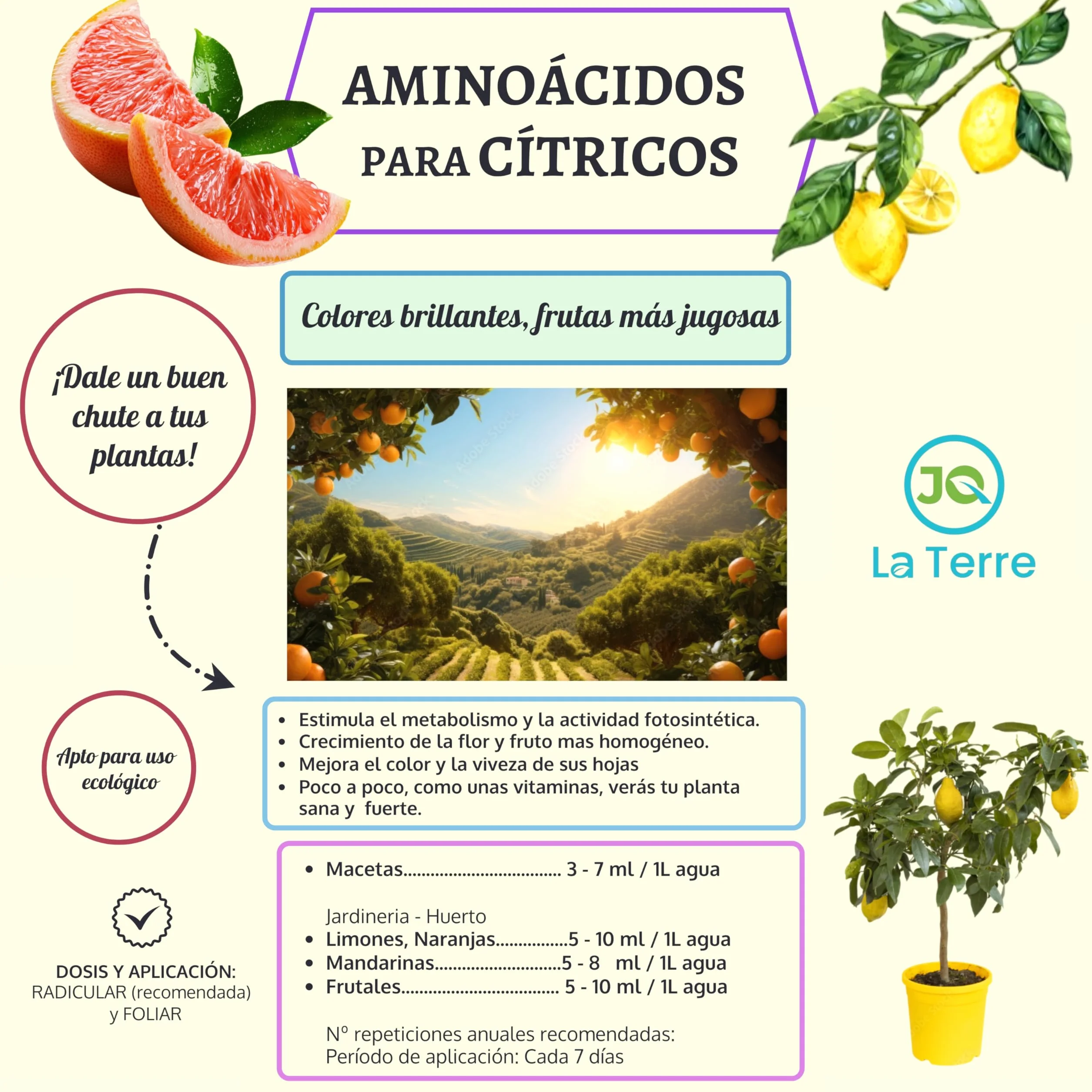 ABONO ESPECIAL CITRICOS 1 LITRO fertilizante liquido citricos abono foliar limonero naranjo pomelo