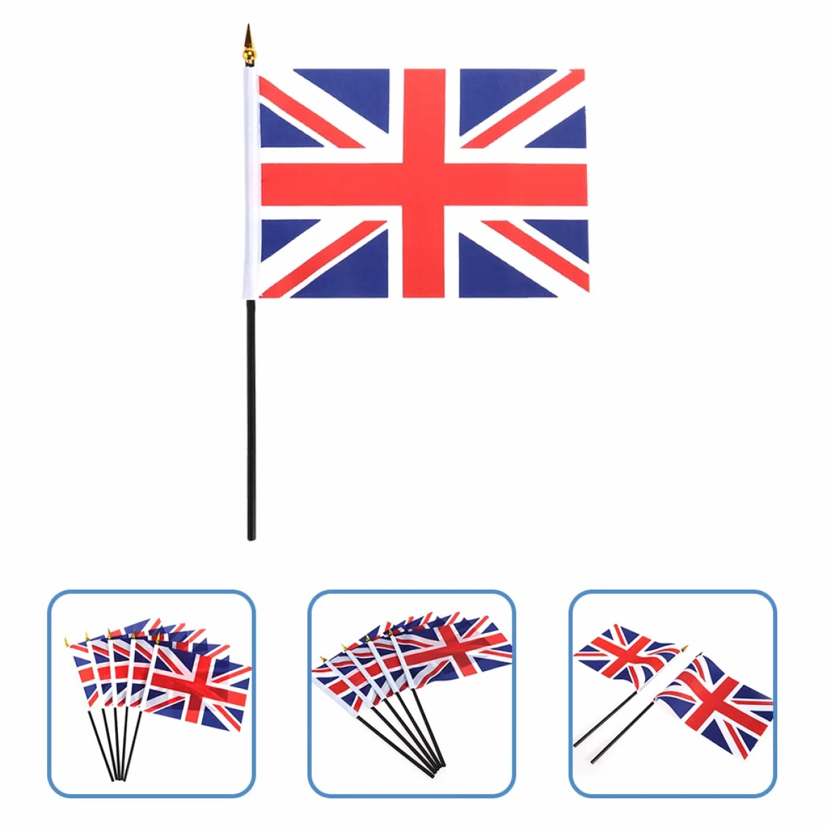POPETPOP 3 Juegos Mano Ondeando La Union Jack De Cacerola Banderín Union Jack Union Jack Flag Deportivas Pequeñas Del Unido Union Jack 50 Uds * 3