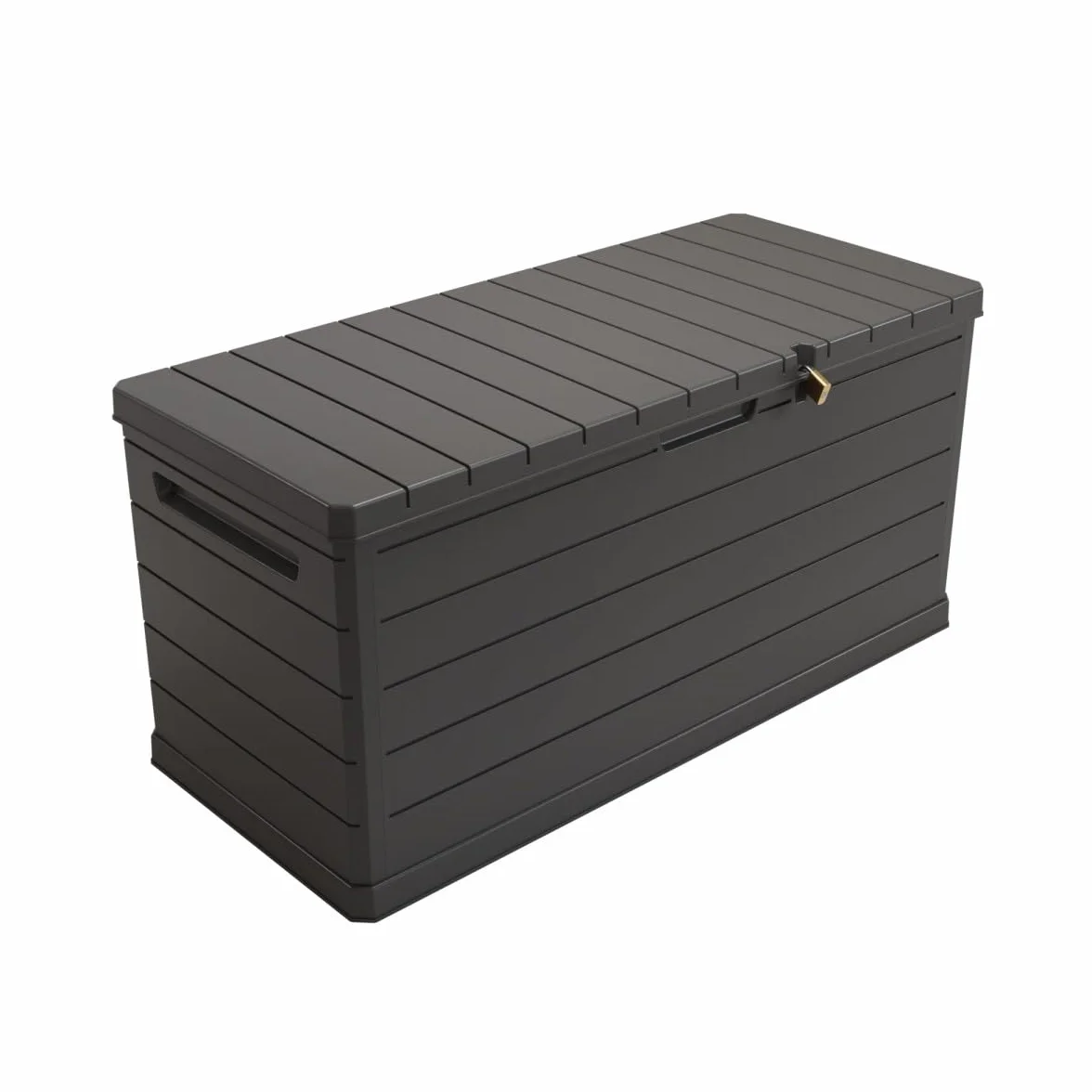 Art Plast Caja de almacenamiento exterior 350 L gris 118,5 x 52 x 57 cm resistente al agua