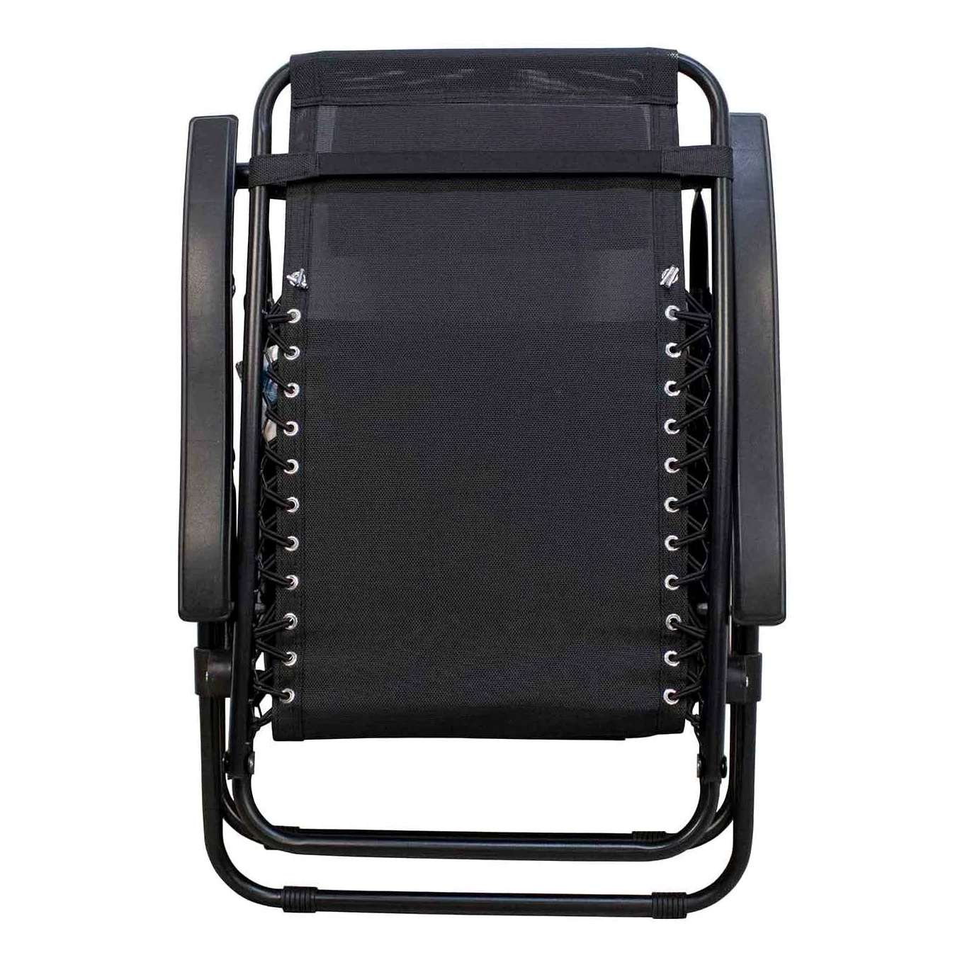 AC - Tumbona Plegable para Playa, Jardín | Silla para Terraza - Reclinable y Regulable. Color Negro. 90 x 66 x 108 cm.