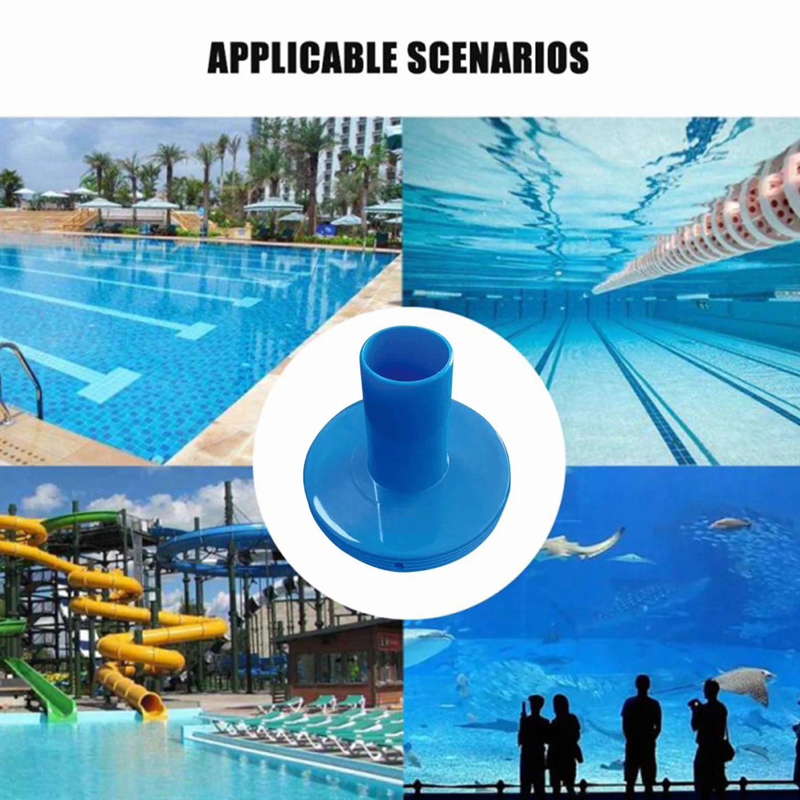 Conector de filtro de piscina para puertos de salida de piscina, filtro de rejilla, conveniente conector de colador 11070