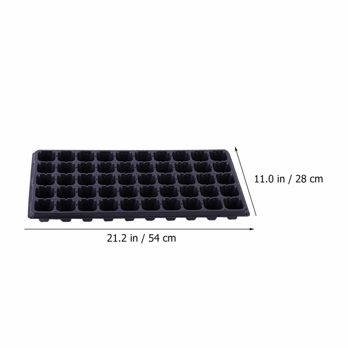 Homoyoyo 6 Bandejas de Germinación para Semillero, PVC Negro, 50 Cavidades, Múltiples Ranuras, para Plantas y Flores Pequeñas en Vivero y Cultivo