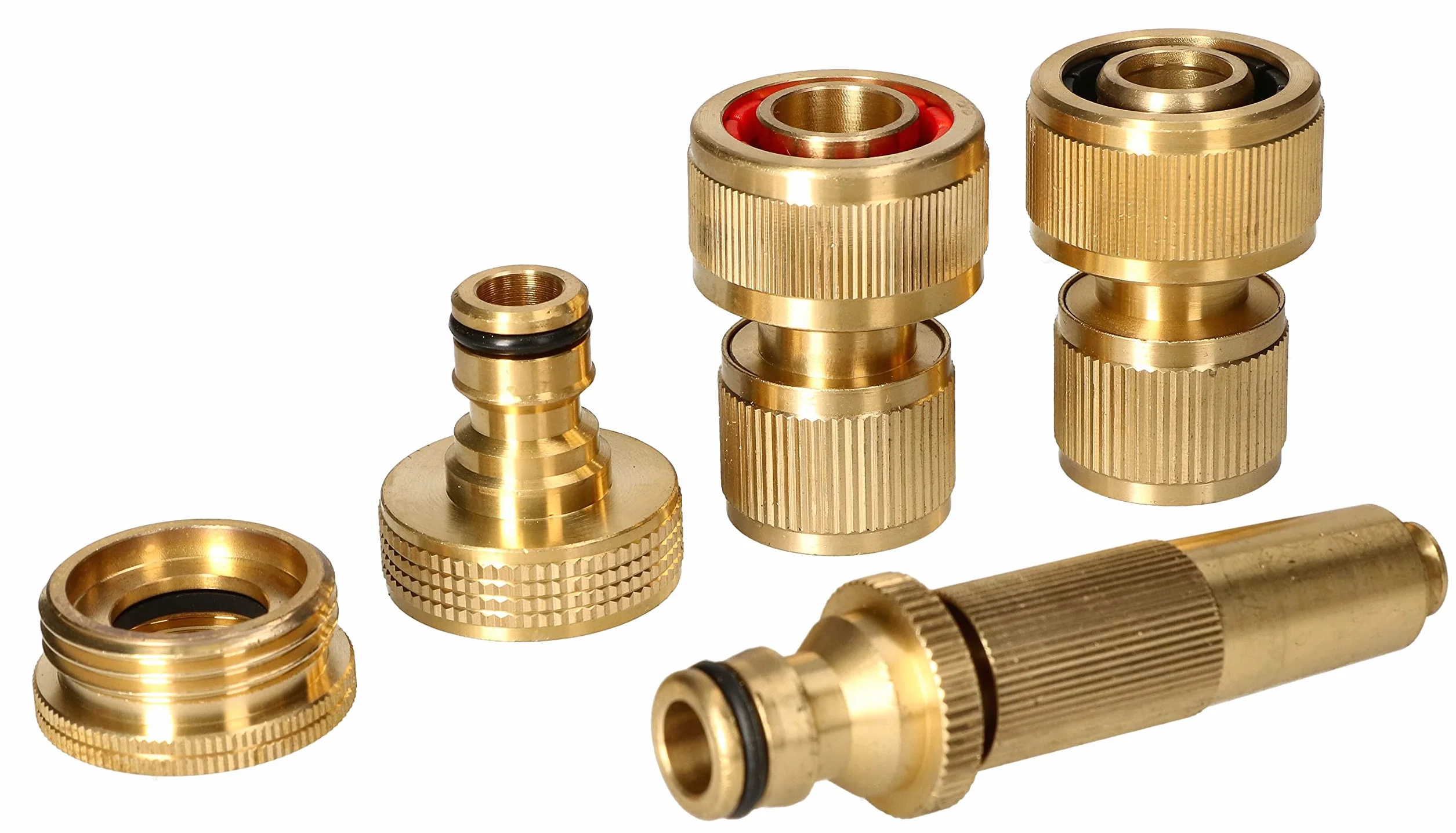 KOTARBAU® Juego de acoplamiento rápido de latón de 3/4" para manguera de jardín con conector de grifo