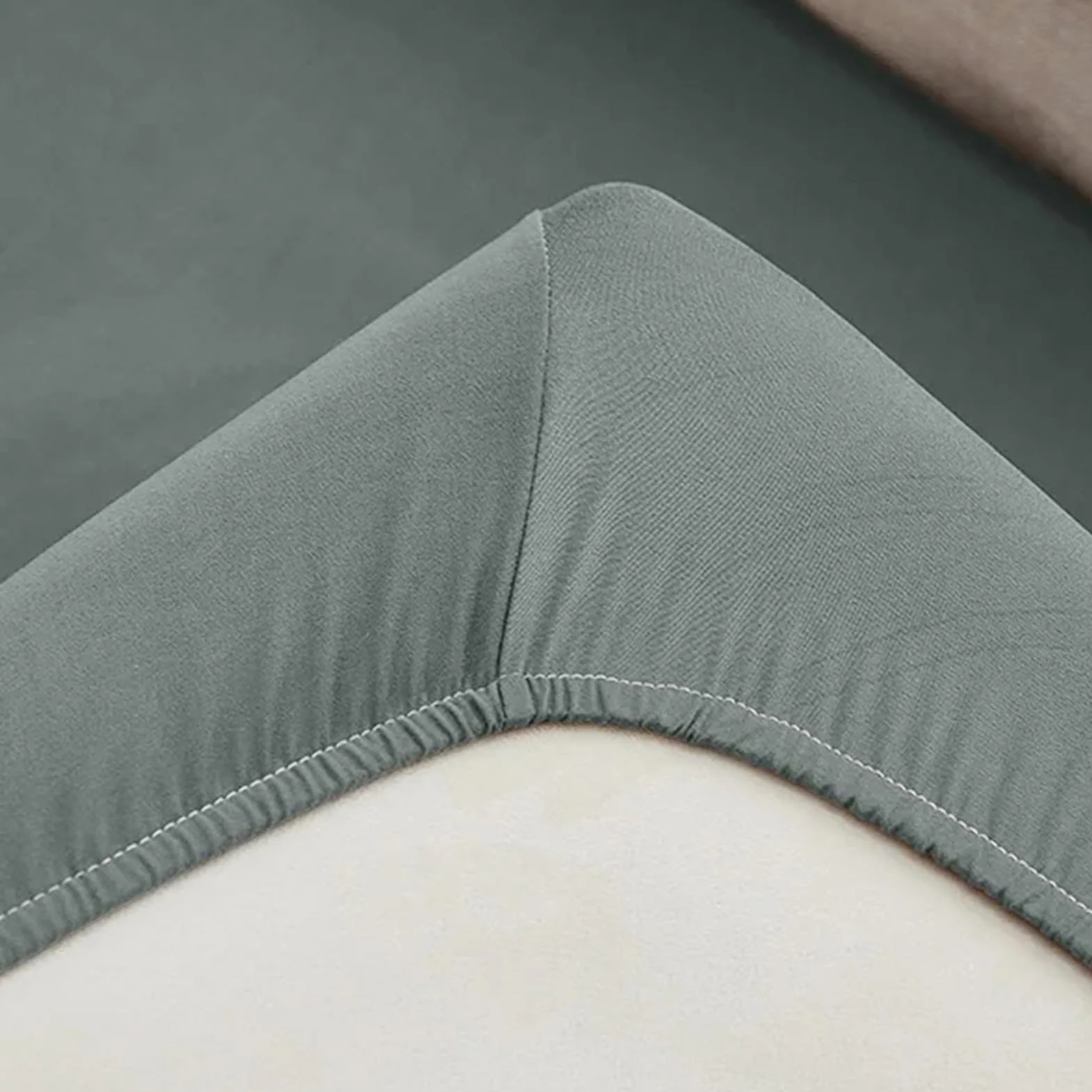 Funda para Cojín Exterior Impermeable 8 Piezas, Fundas Elásticas Antimanchas para Sofá de Jardín, Muebles de Ratán (Gris Claro)