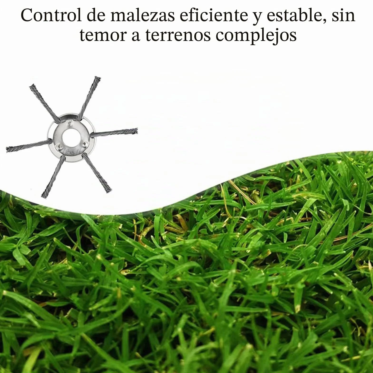 Cabezal desbrozadora alambre acero para cortacésped gasolina 6 unidades