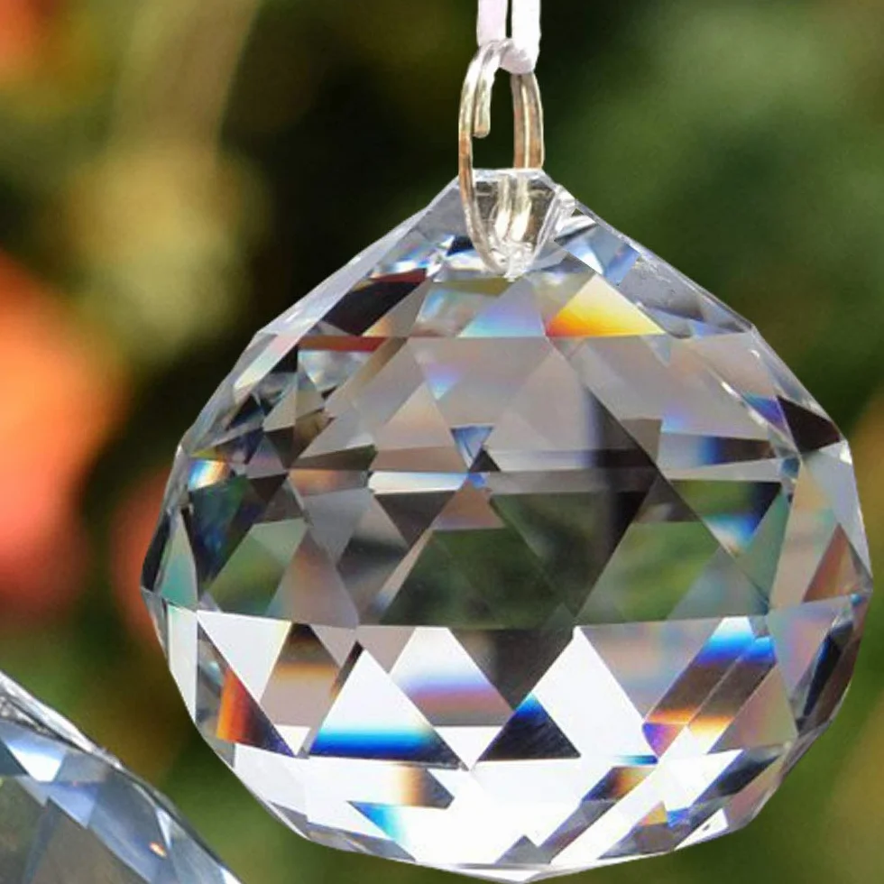 Bola de cristal prisma 50 mm Feng Shui decoración colgante kit