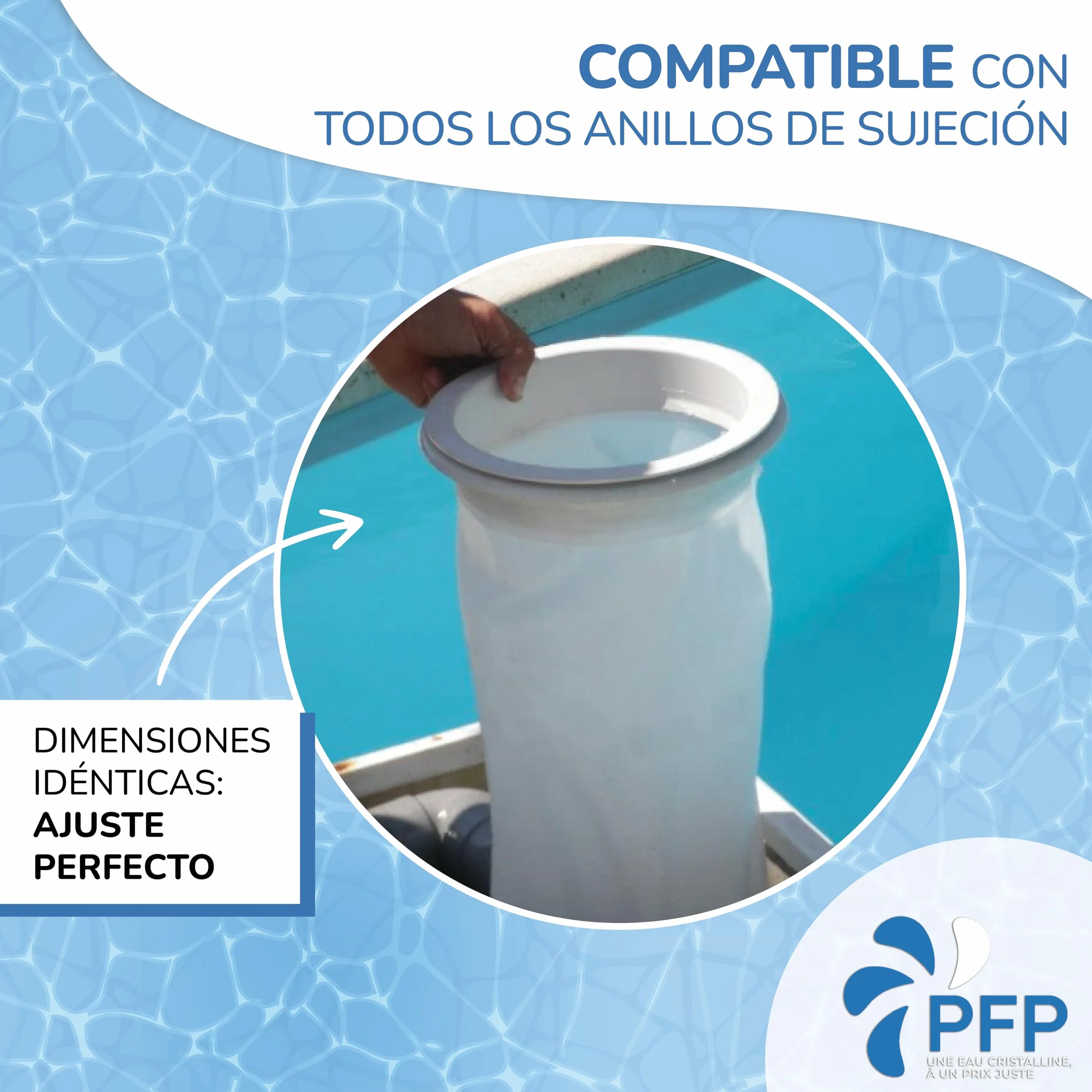Bolsa filtrante para piscinas Desjoyaux 6 y 15 micras