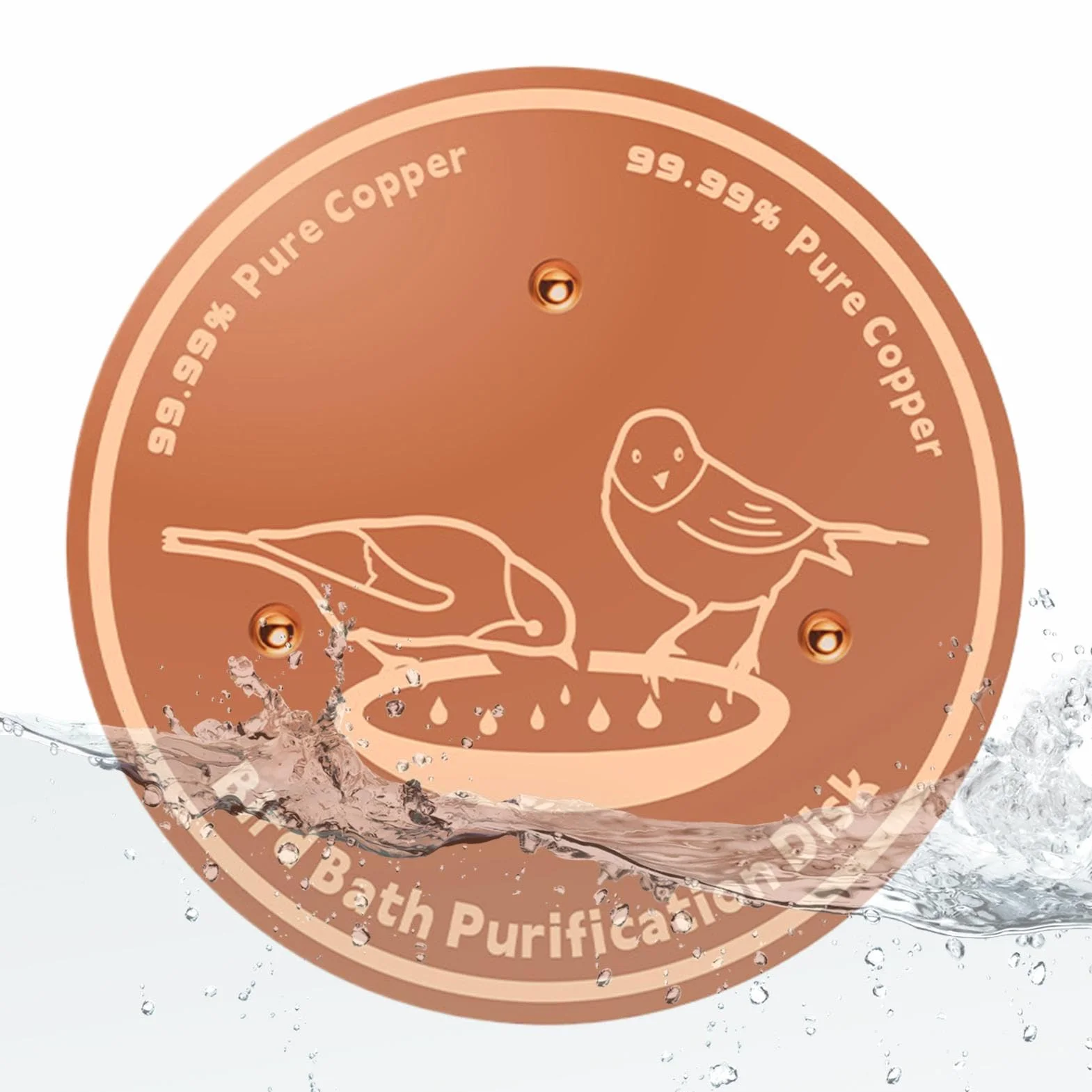 Disco de cobre para bañera adaptación universal soporte puntos purificante patio terraza césped fuentes