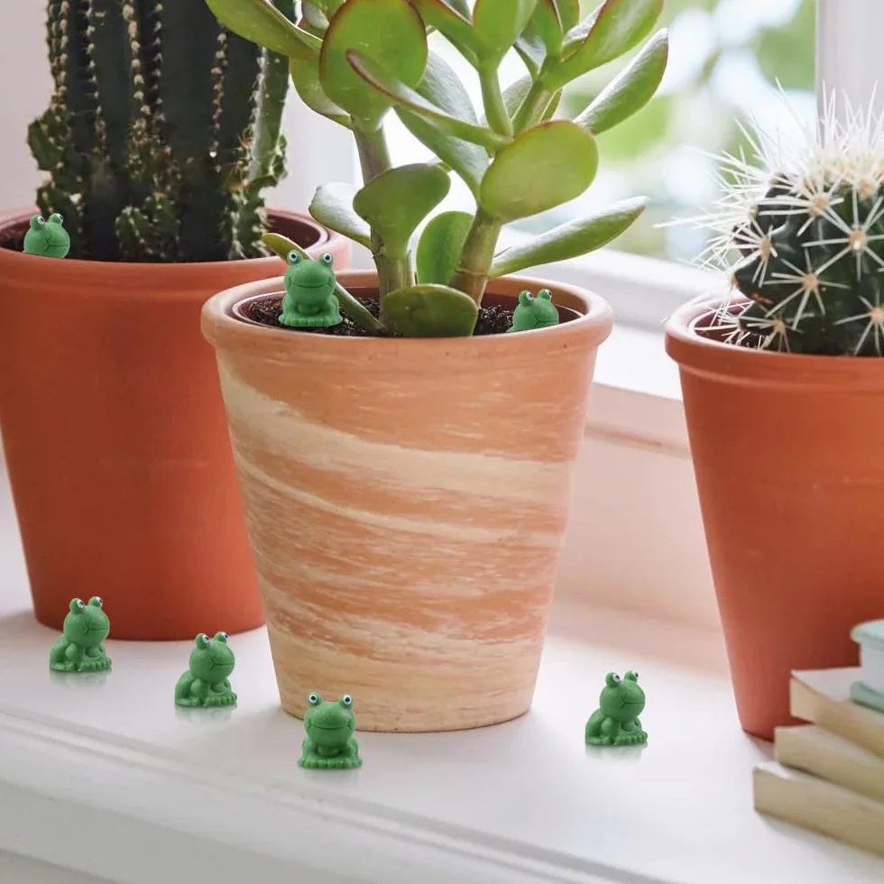100 Piezas Figuras de Rana Pequeñas de Resina para Decoración de Jardín, Acuario y Macetas (Verde)