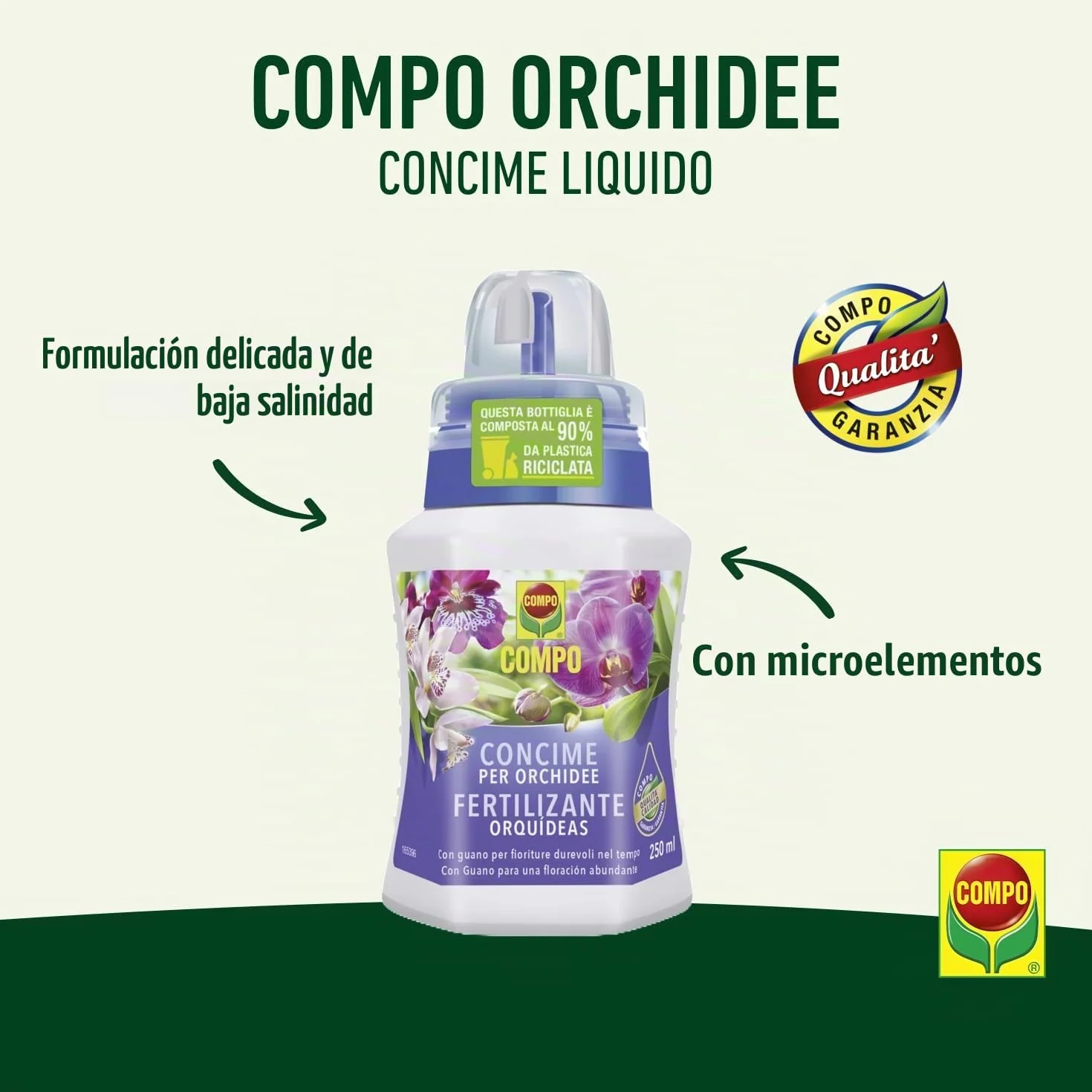 COMPO Fertilizante Orquídeas con guano 250 ml