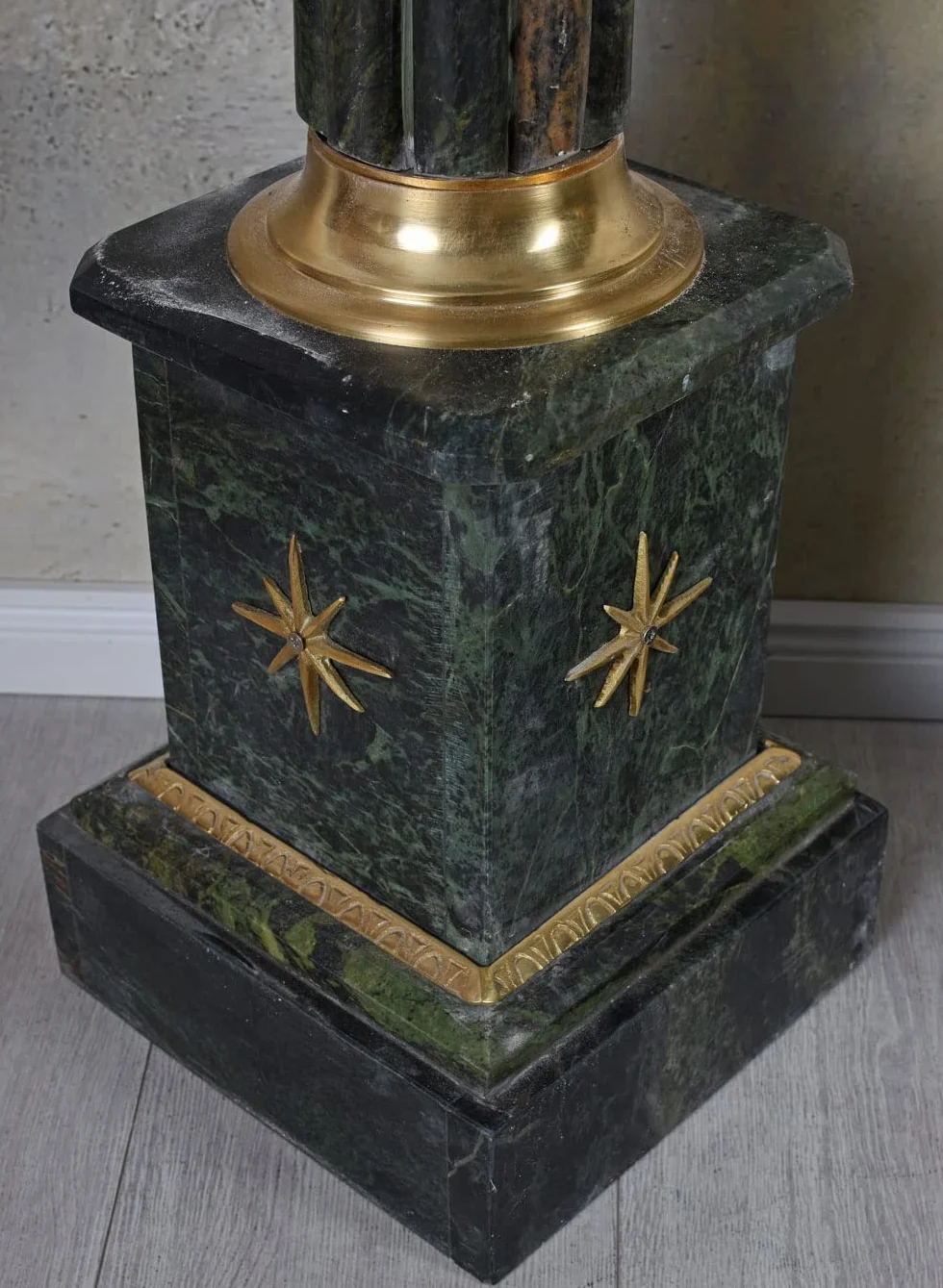 Palazzo Barroca Columna de Mármol Verde Pilastra Antiguo 105cm bar083