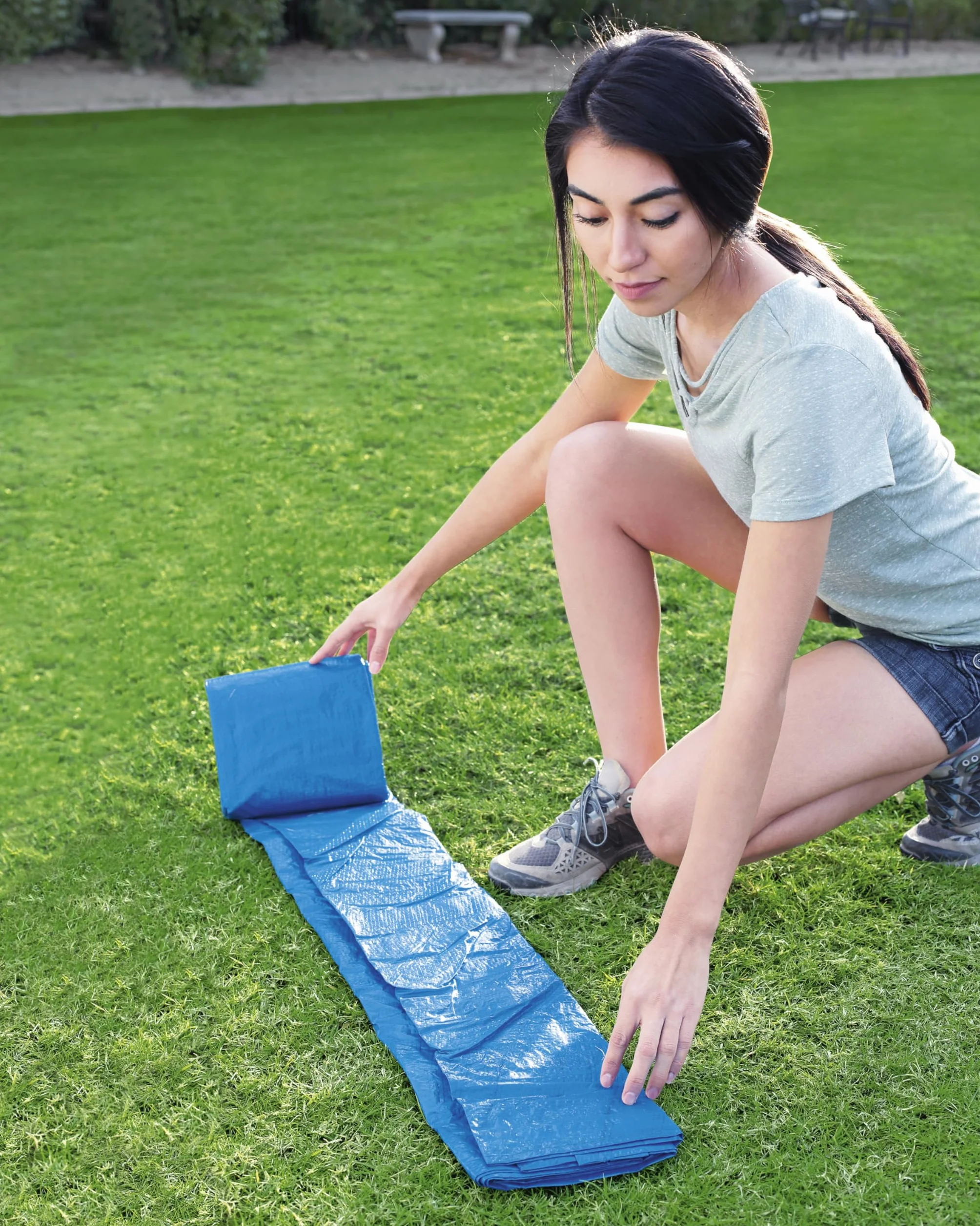 BETSWAY Tapiz Protector de Suelo 488x488 cm para Piscinas Desmontables Azul