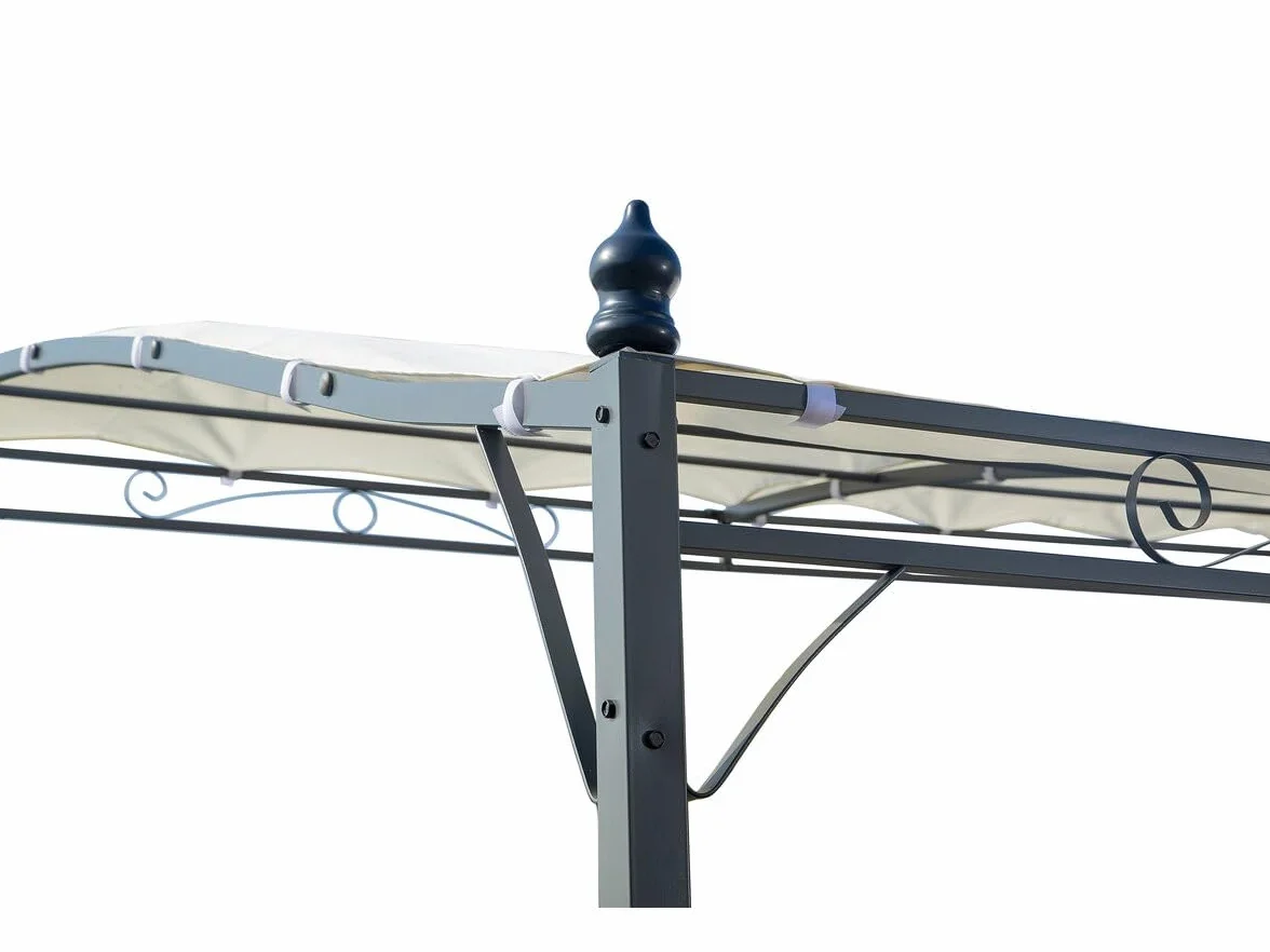 Pérgola metálica Inclinada 3 x 2,5 m Beige Habitat et Jardin