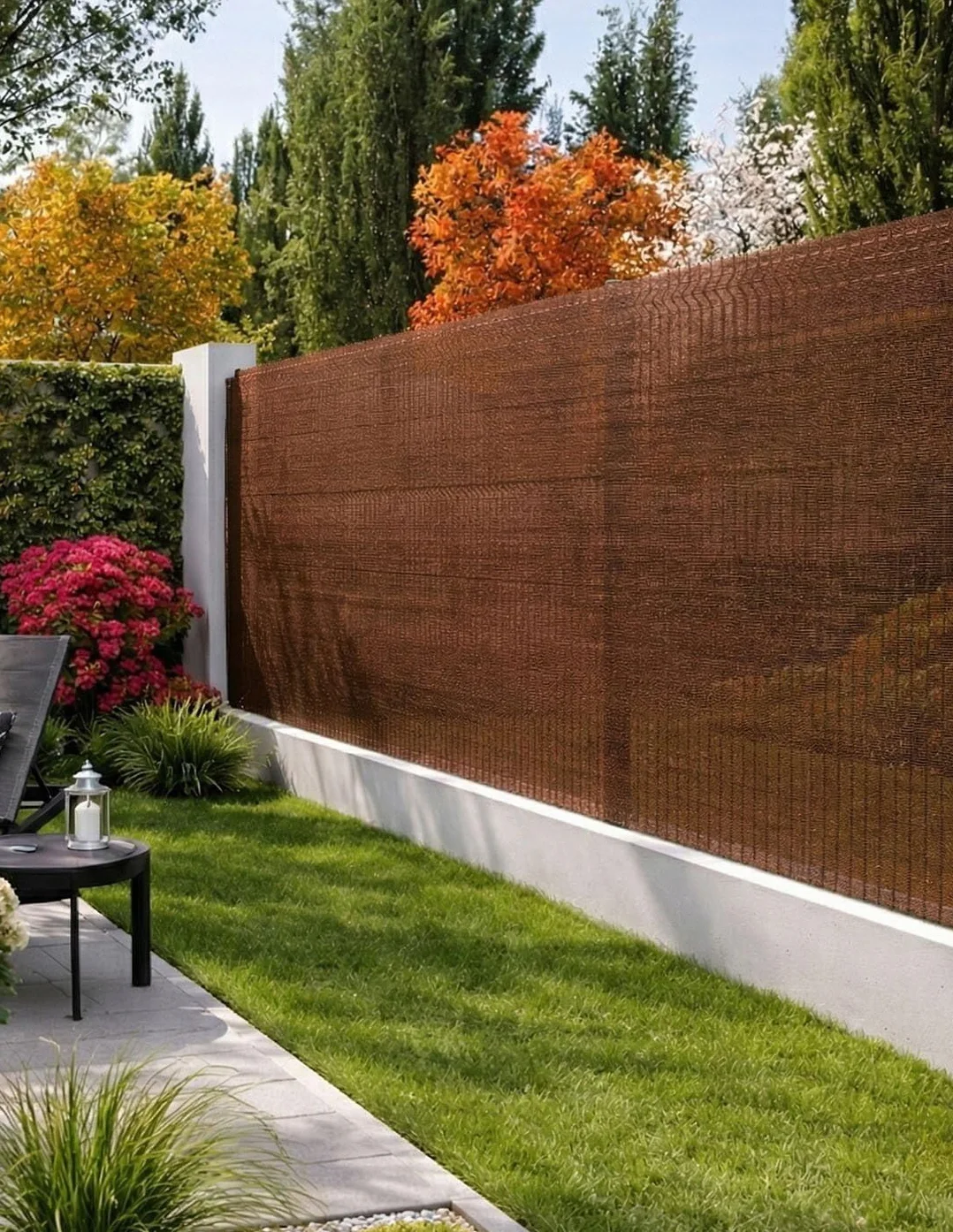 Malla de Ocultación 110g/m² Premium 1,50 x 10 Metros Marrón Protección UV