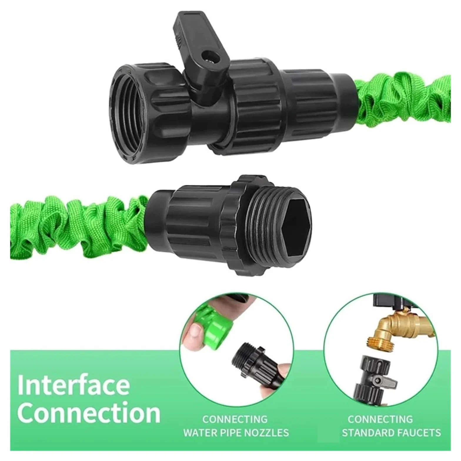 Juego de mangueras de jardín extensibles Pistola de limpieza a alta presión for manguera de jardín, modo de tuberías de agua mágicas for el hogar, herramienta de lavado de autos con pulverización de a