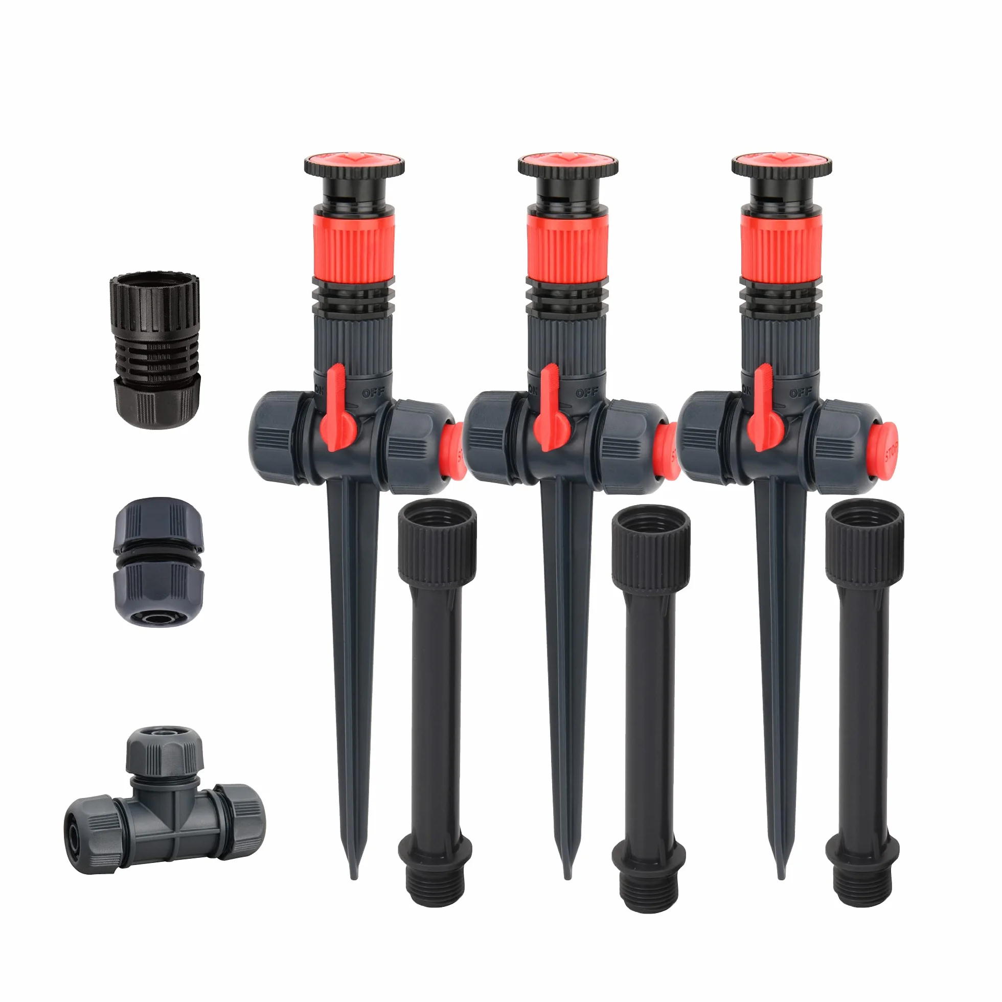 Eden 96093 - Aspersor de jardín con diseño Flexible multiajustable con Juego de extensión, Ideal para Productos de jardinería