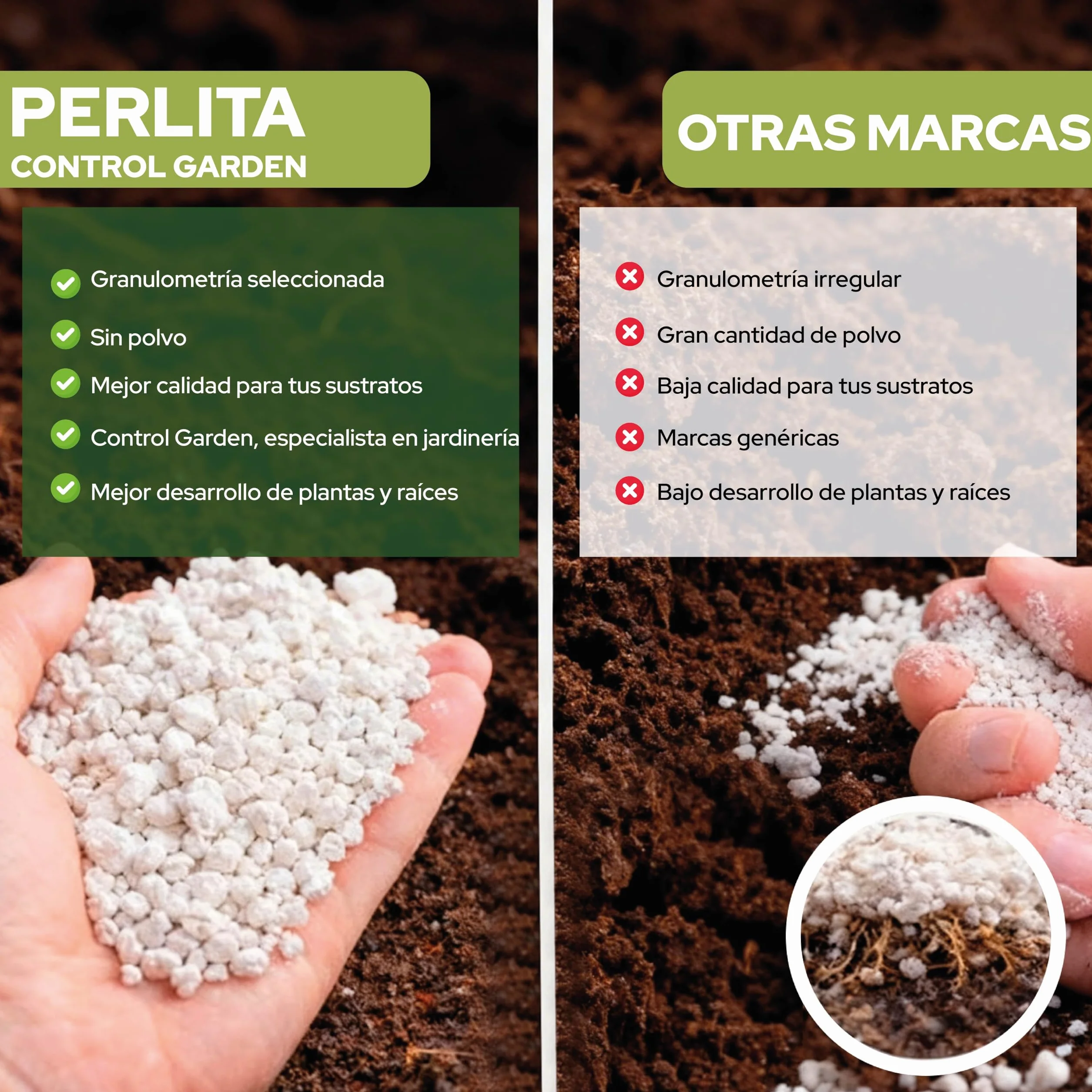 Perlita 10L Sustrato Natural para Plantas y Cultivos Interior Exterior