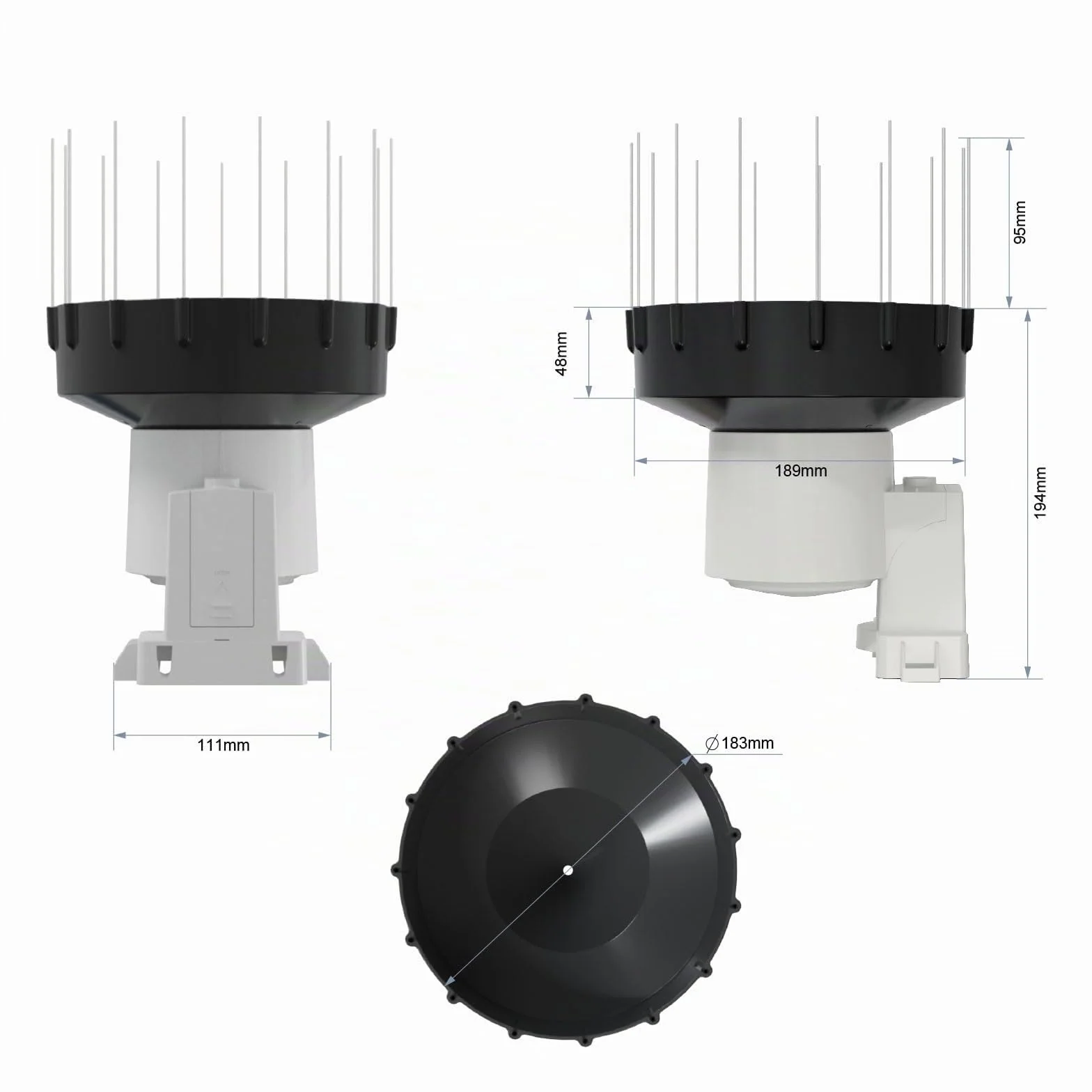 ECOWITT WH40 Pluviómetro Inalámbrico WiFi Autodrenante Sensor de Lluvia