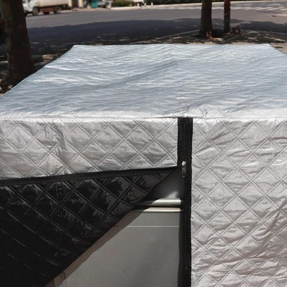IBC - Cubierta protectora de invierno de 1000 L, con aislamiento térmico, tela Oxford, protección UV, para almacenamiento de contenedores de agua de lluvia, 120 x 100 x 116 cm (plata)