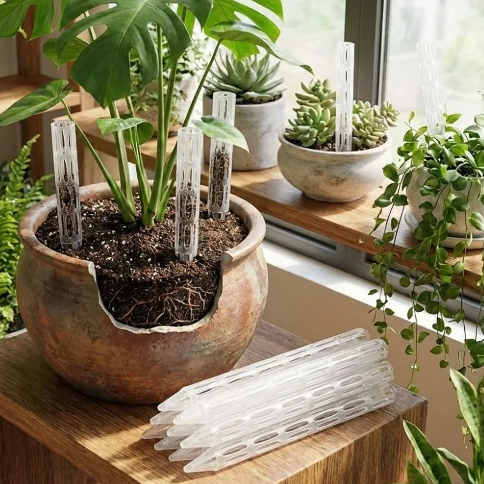 Tubos de Drenaje de Plantas Transparentes Plástico Transpirable 10 Piezas
