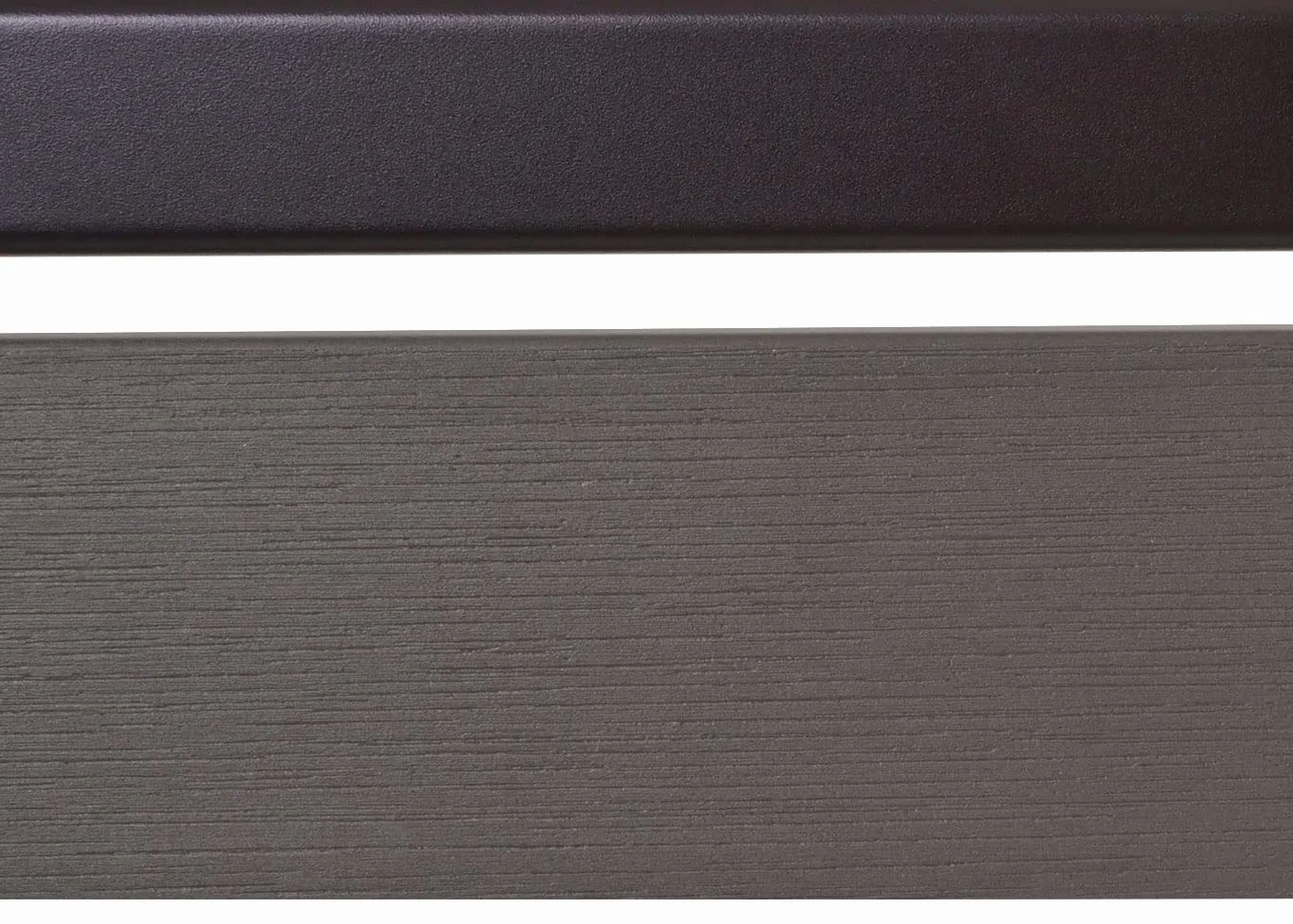 Mendler Valla de cubo de basura aluminio HWC-K57 ampliable Polywood 130x100x6 cm gris