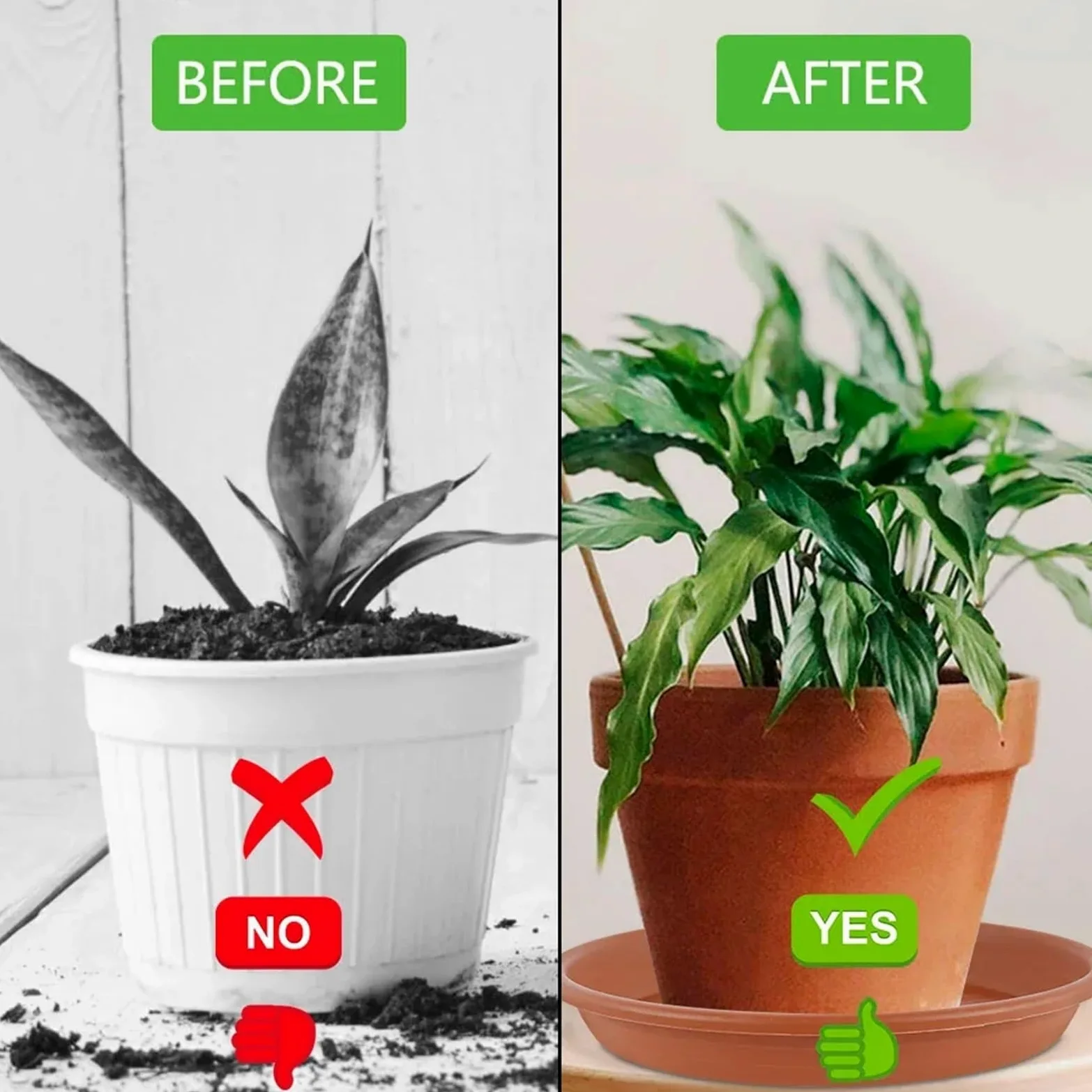 Juego de 5 platillos for plantas, redondos, con goteo, bandejas de PP más gruesas for plantas, macetas for interiores y exteriores, suministros for el jardín del hogar Bandeja Para Macetas(5Pcs Brown