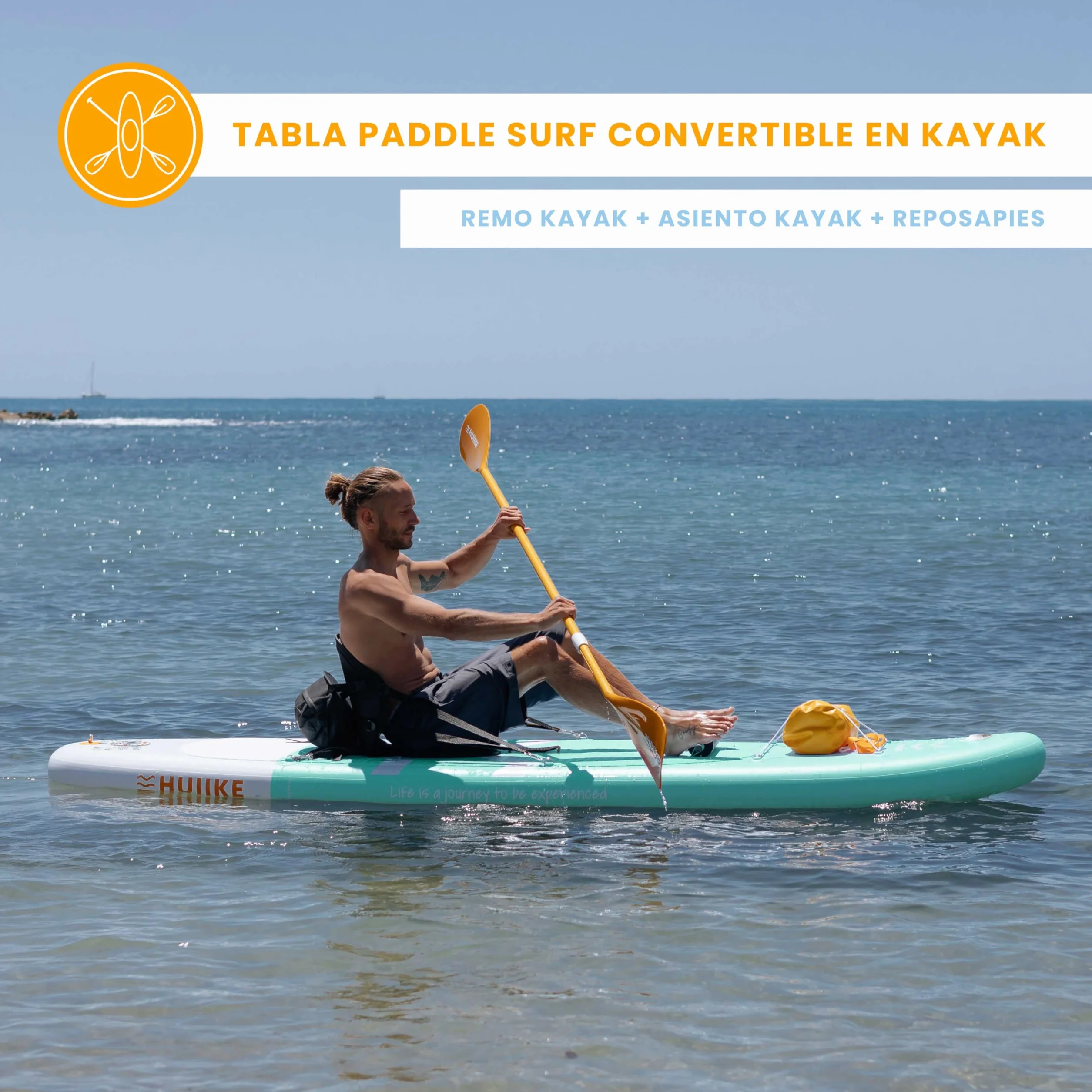 HUIIKE Tabla Paddle Surf Hinchable 305x84x15 cm 130 kg con Accesorios