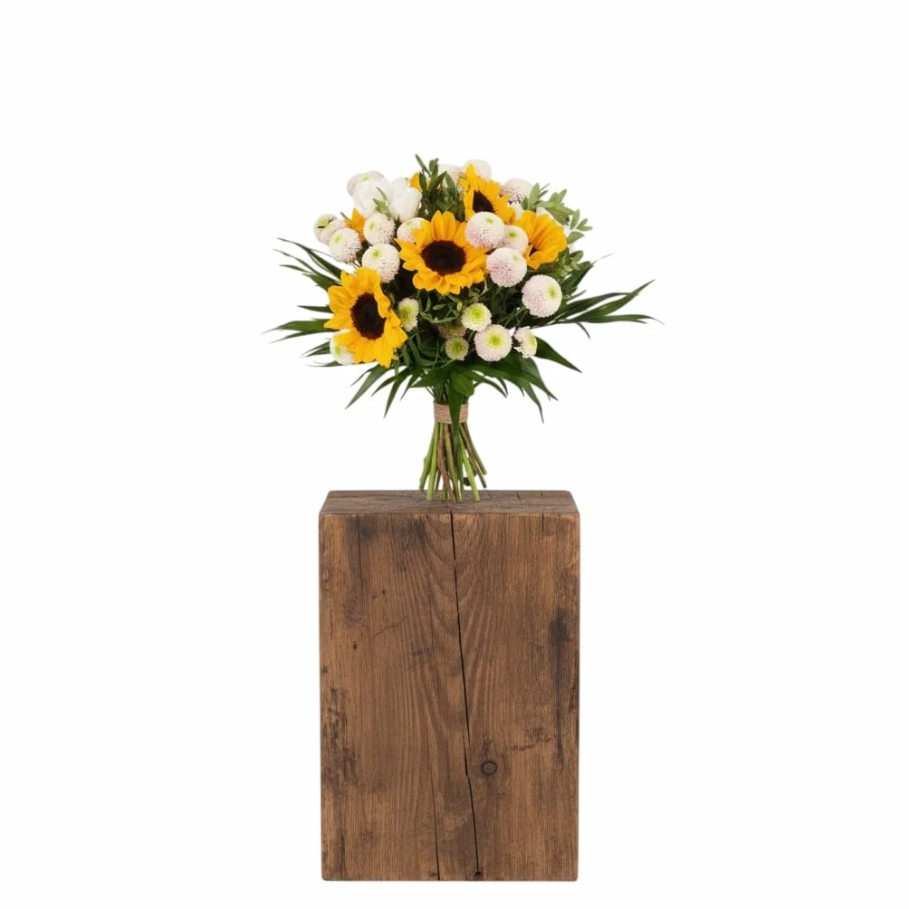 DECOALIVE Bouquet Natural de Helianthus Ramo de Girasoles