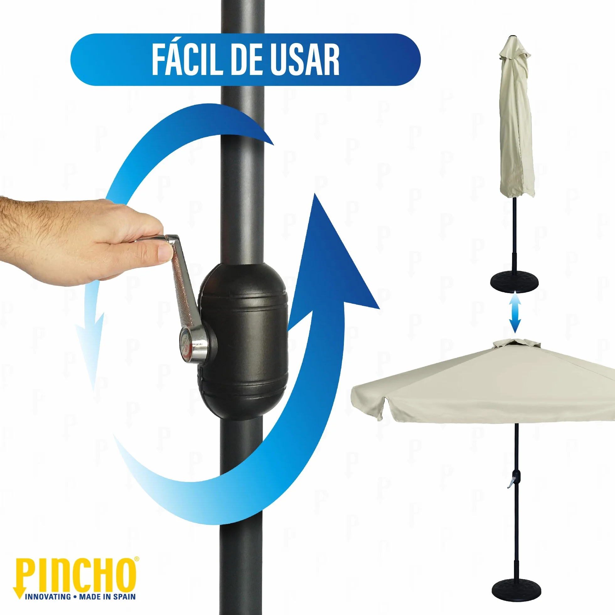 Sombrilla Terraza Exterior 300cm Aluminio Poliéster 170gr/m2 UV50+